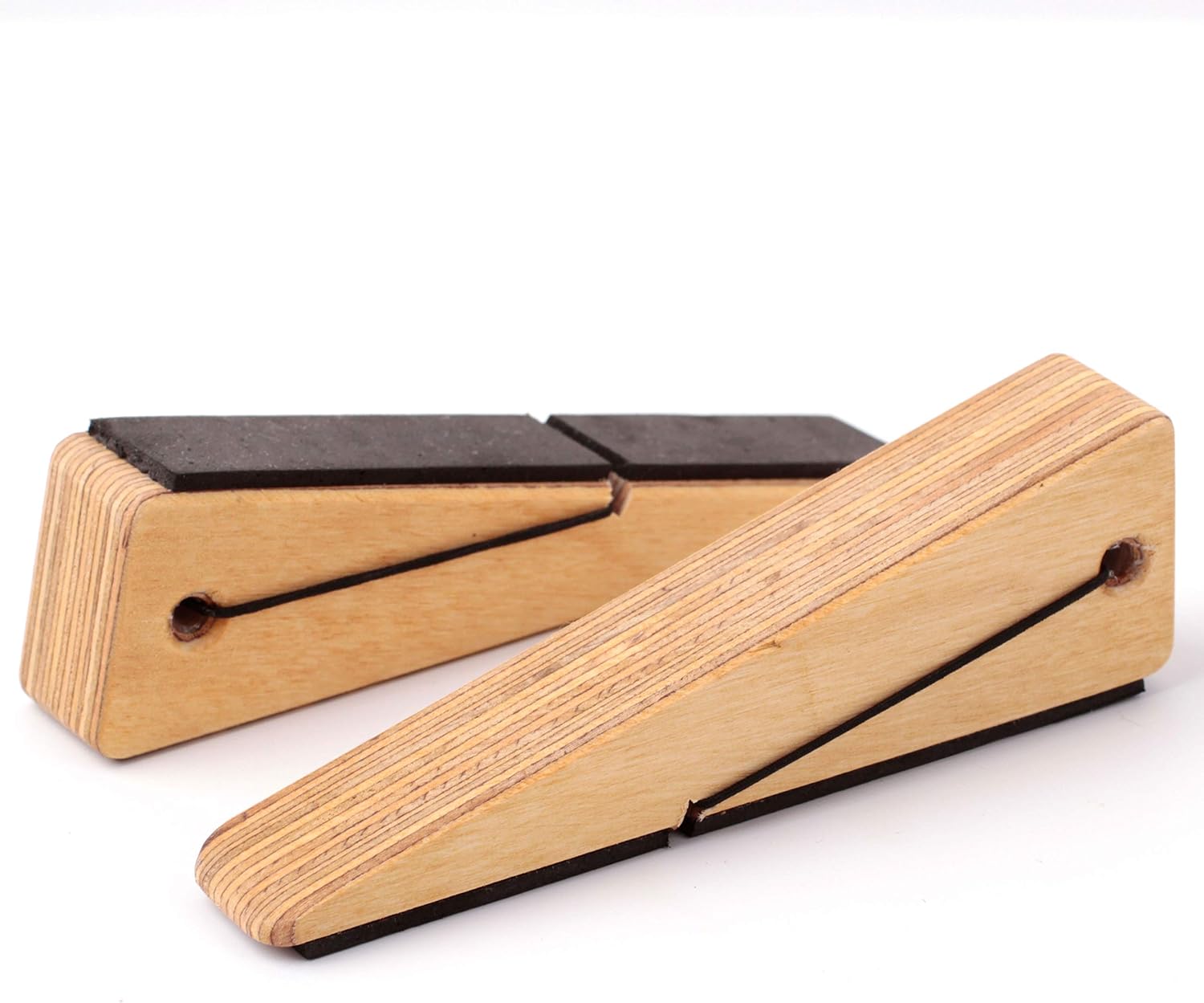 Door Stopper Decorative Doorstop Wedge- Pack of 1, Multi Surface Wooden Door Stop with Elastic Rubber Band, Non-Slip Door Stops with Heavy Duty, Quality Design for All Surfaces (Natural,1)