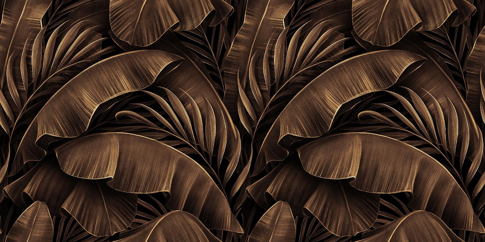 Adesivo adesivo per cucina, motivo foglie tropicali 3617689949697, adesivo + protezione lucida, 90 x 180 cm