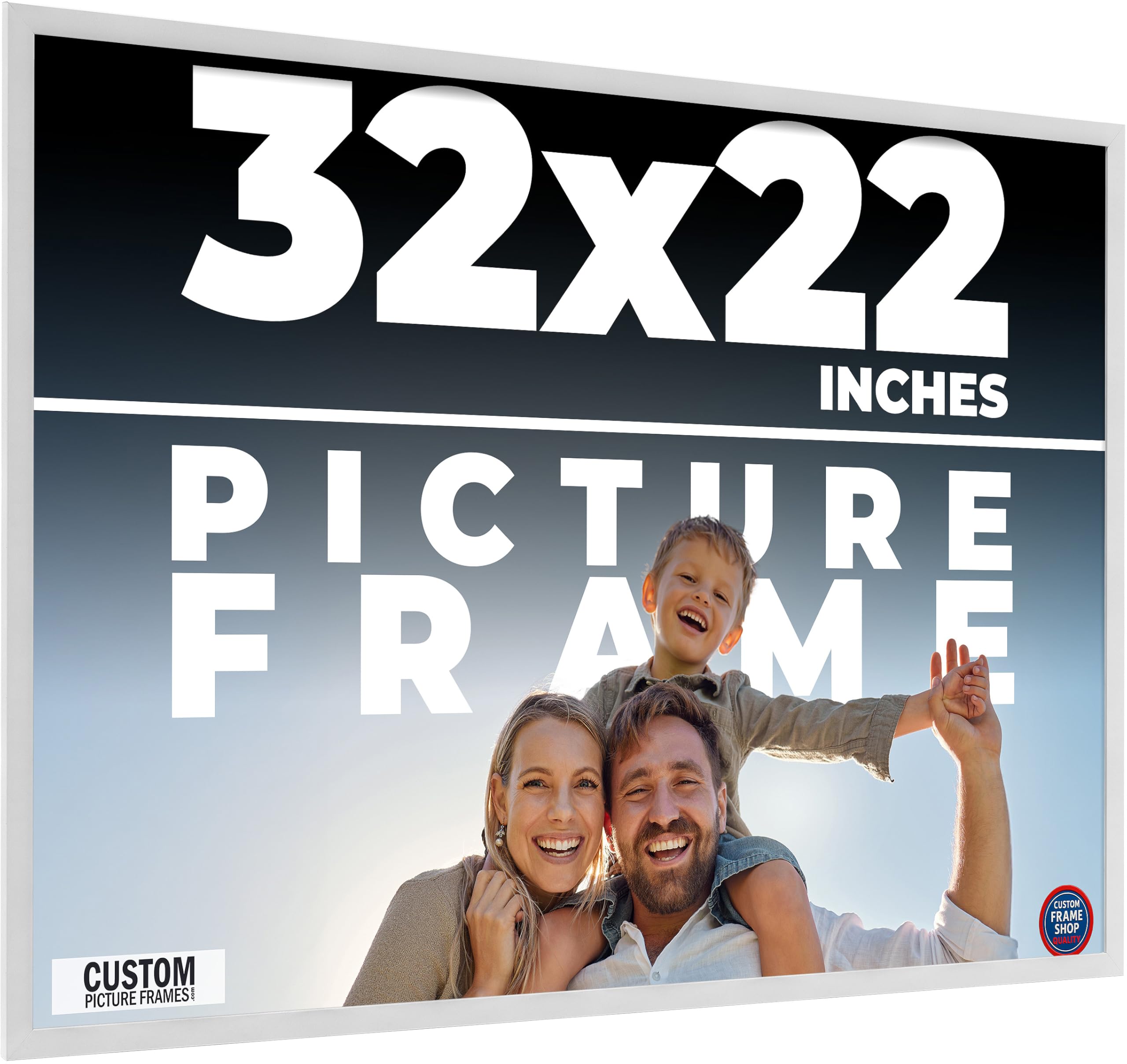 Amazon.com - 32x22 Frame White Real Wood Picture Frame Width 0.75