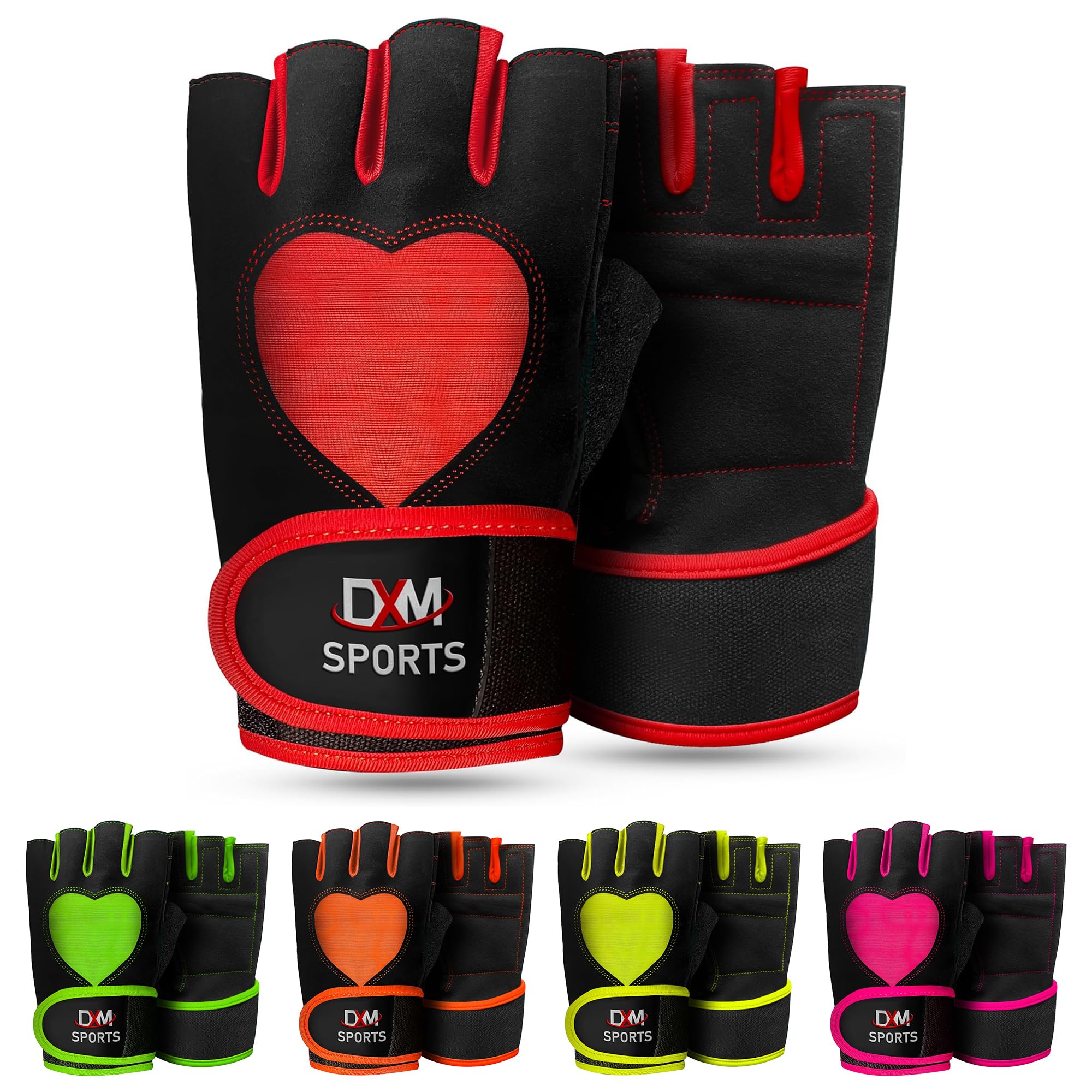 DXM SPORTS Workout Gloves for Women with Wrist Support - Weight Lifting Gloves for Gym, Cycling, Training - Exercise Gloves for Women