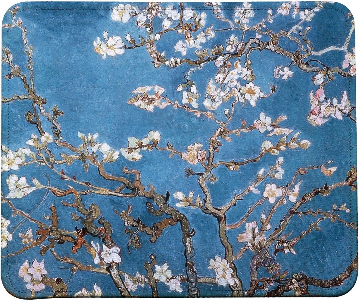 Vincent Van Gogh Impressionist Art Mouse Pad (Almond Blossoms)