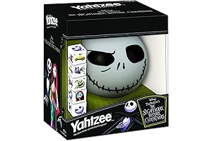 Disney Yahtzee The Nightmare Before Christmas Dice Game | Collectible Jack Skellington Figure