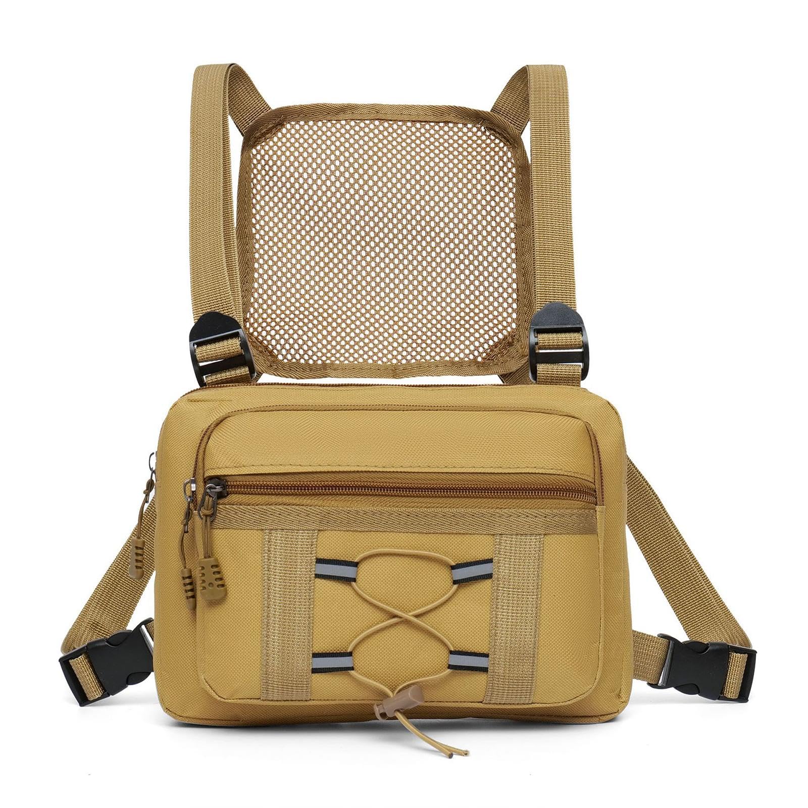 predolo Mochila de Pecho para binoculares, Soporte para binoculares, Bolsa Multiusos, Resistente al Desgaste, fácil de Transportar, arnés para binoculares, Caqui