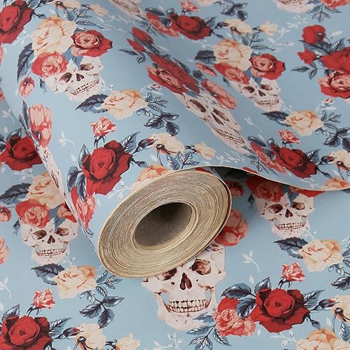 Vista 197 de Aimyoo Rollo de papel de estraza floral, papel de regalo de flores vintage para todas las ocasiones, para bodas, cumpleaños, despedidas de soltera