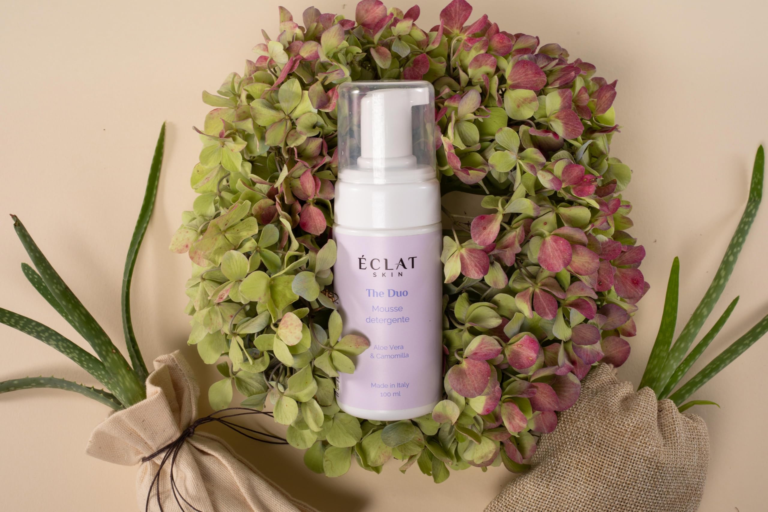 Mousse Detergente, Pulizia del Viso Delicata ed Efficace, Doppia Detersione, Struccante, Anti impurità e punti neri, 100ML