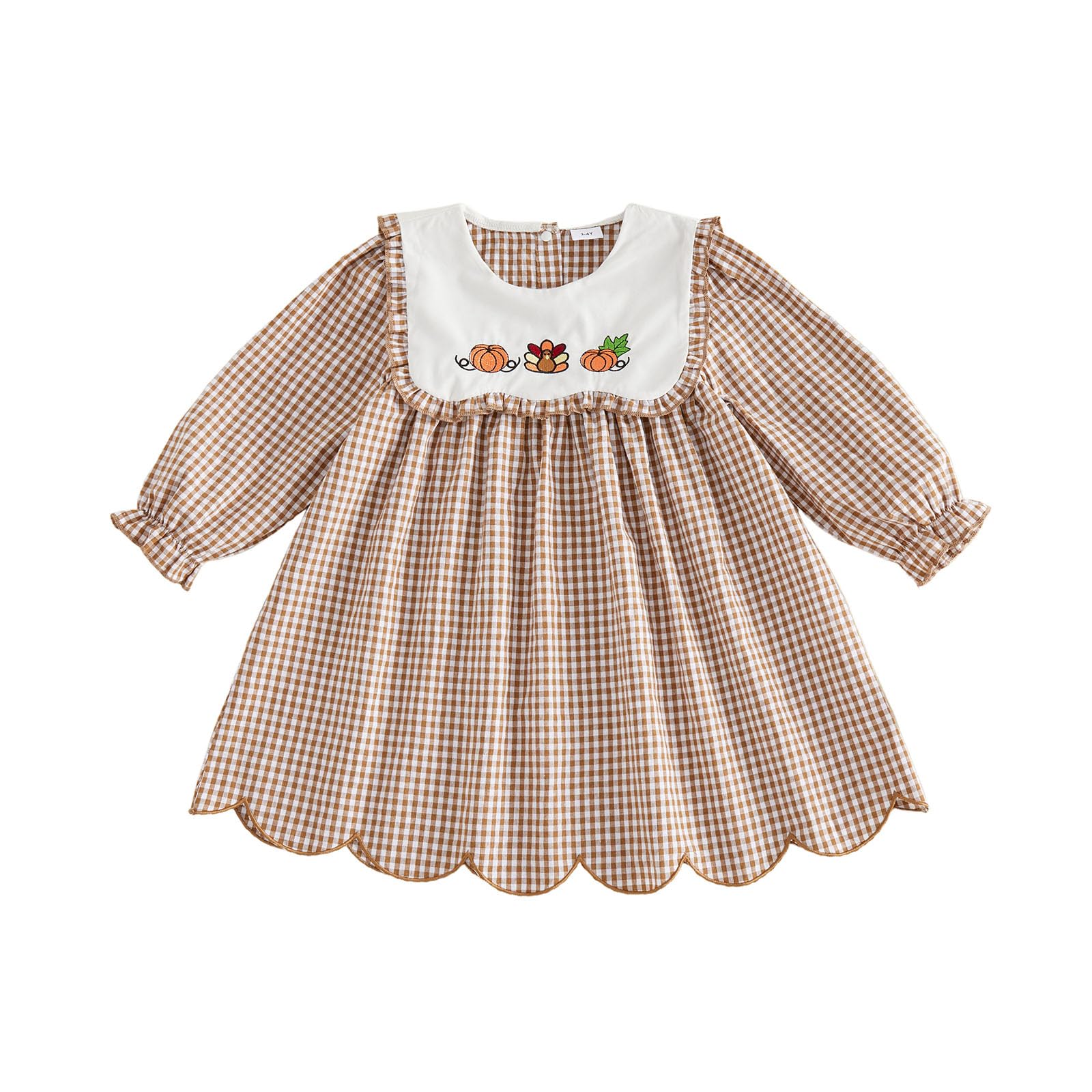 Santikisler Plaid Smocked Dress