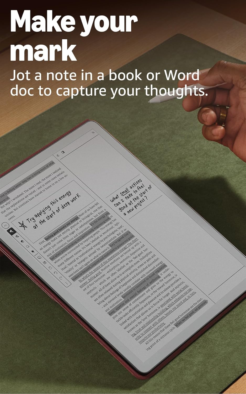 Amazon Kindle Scribe without Front Light 16GB (newest model) — 11” paper-like display — Thinner, lighter, faster — Write in notebooks, documents, and books