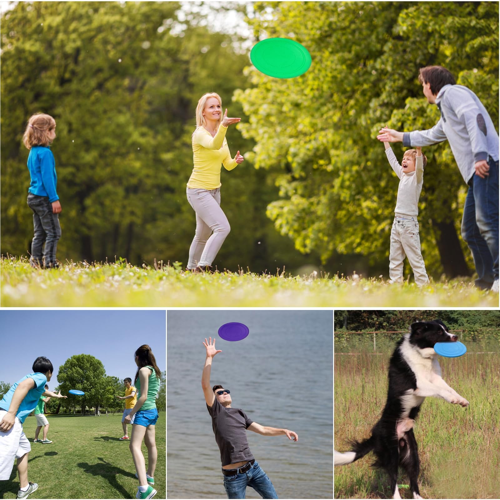 28 dischi volanti per bambini, 18 cm, in morbido silicone, dischi volanti per cani, giochi all'aperto, volantini per giardino, prato, giochi sportivi, scuola materna insegnamento