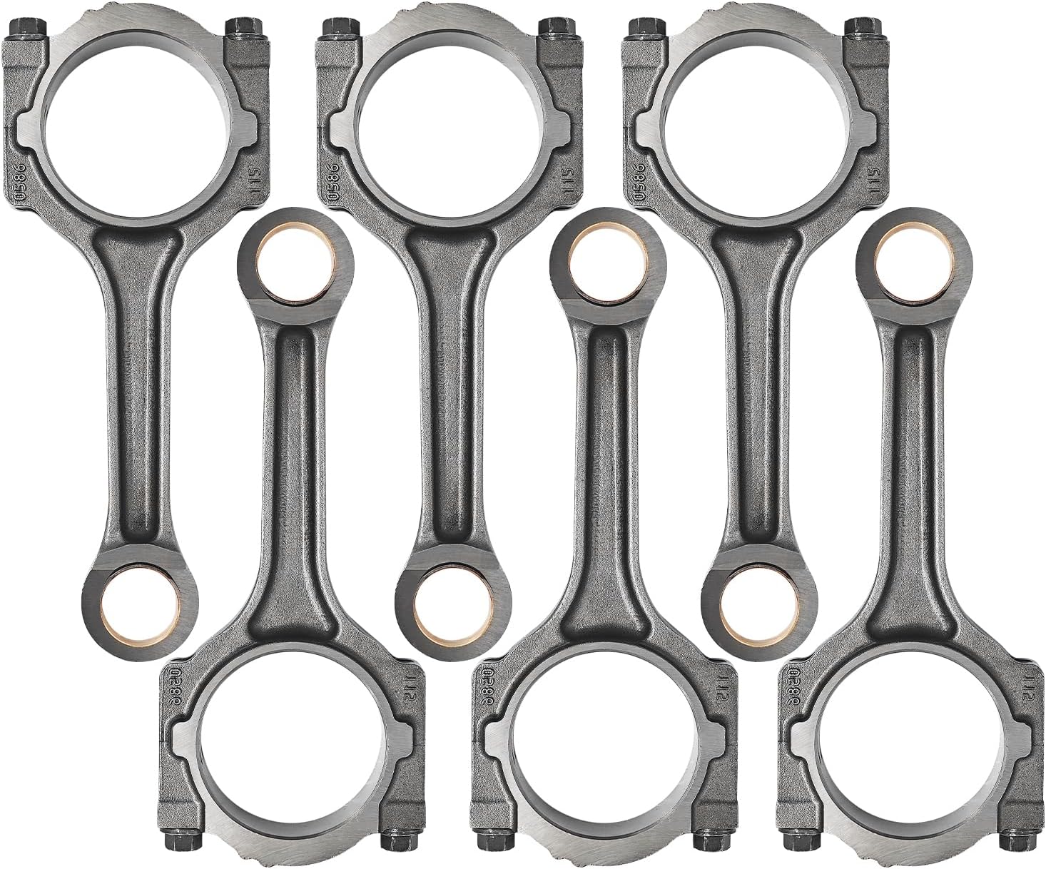 6PCS Connecting Rods Compatible with Chevy Compatible with GMC Compatible with Cadillac Compatible with Buick 3.6L 2008-2017 12590584