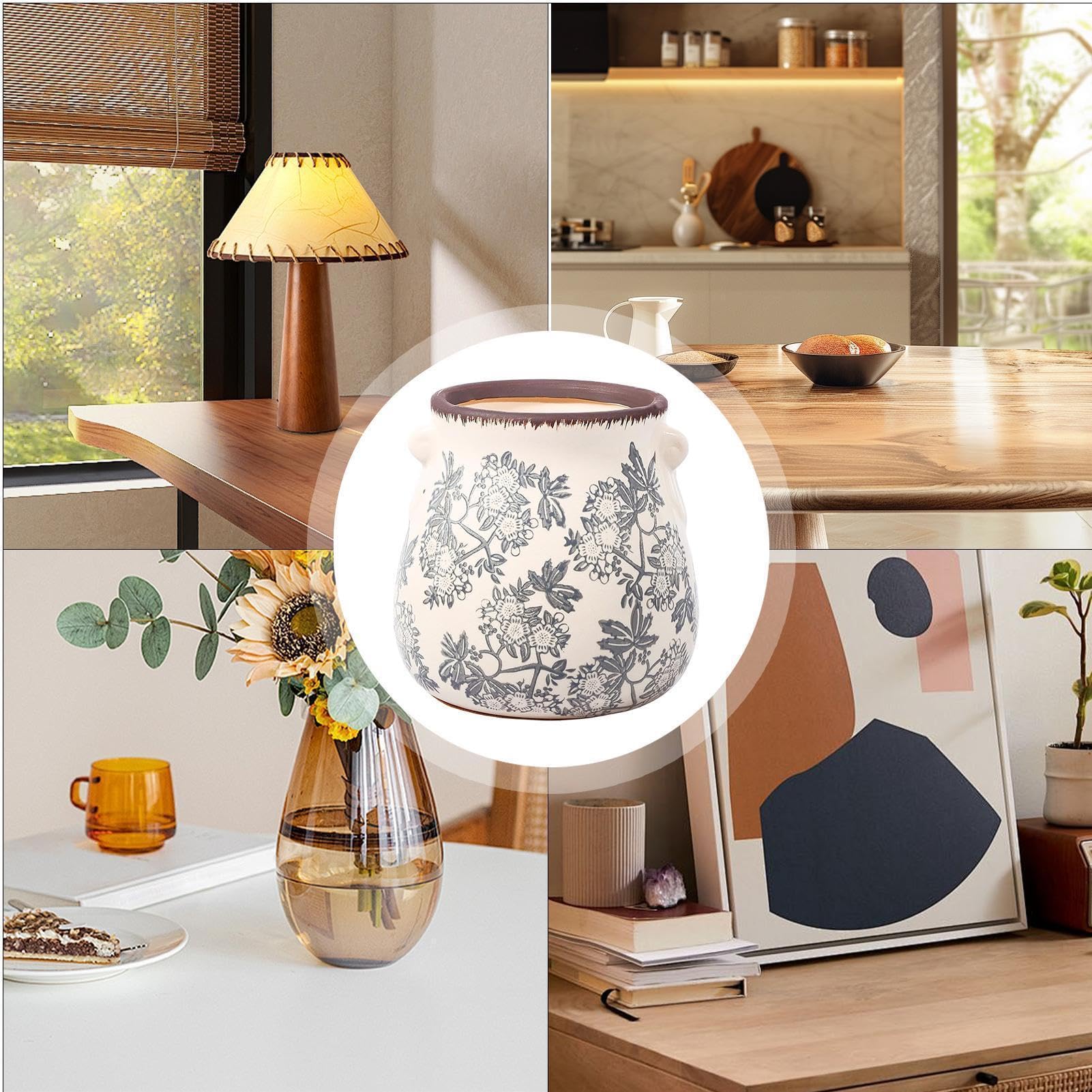 Pot à ustensiles pour plan de travail Pot Rangement Décoratif Rustique