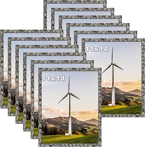 Miniatura 463 de Picrit - Juego de 12 portarretratos de 5 x 7 pulgadas para colgar en la pared o exhibir sobre una mesa, para fotos de 4 x 6 con paspartú o 5 x 7