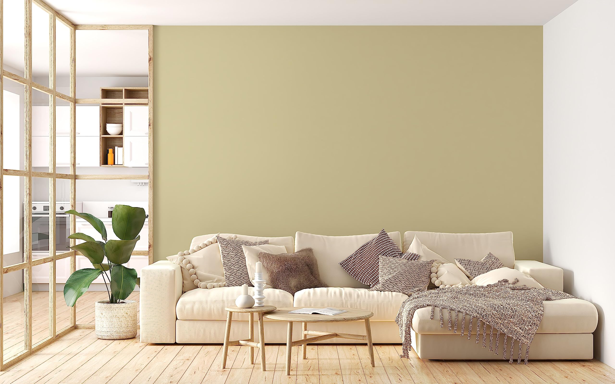 Peinture Acrylique Ivoire Tembo - Aspect Satin - Peinture Mur, Plafond, Boiserie & Balcon - Lessivable - Séchage En 30 min - COV A+ - Fabriquée En France - 5 L - BARBOUILLE