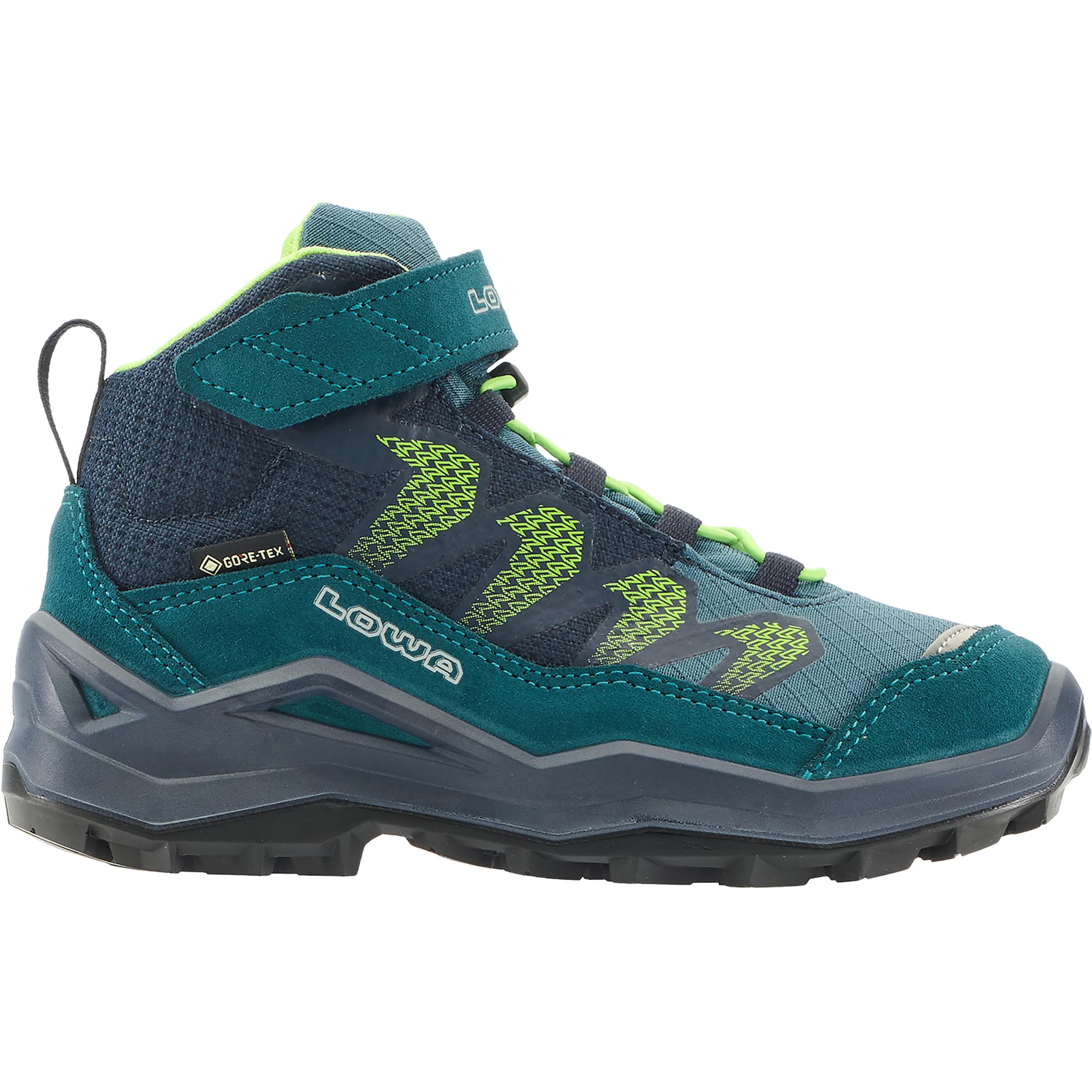 LOWA Kinder Maddox Pro GTX Mid VC Schuhe, Petrol-Limone, 36