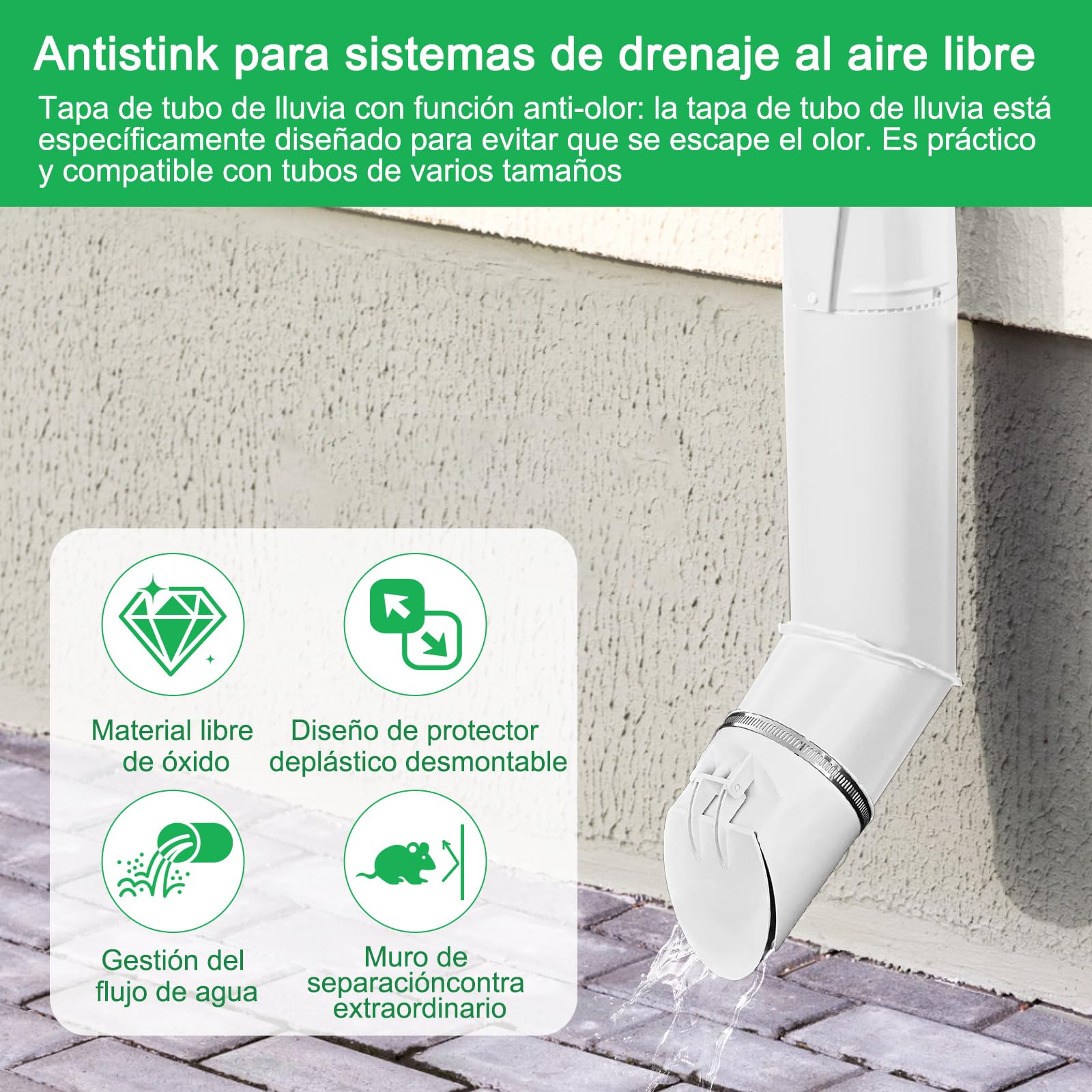 Couvercle De Vidange PVC Avec Clapet Anti-odeur - Pour Balcon, Jardin, Drainage Extérieur - Taille 160 Mm