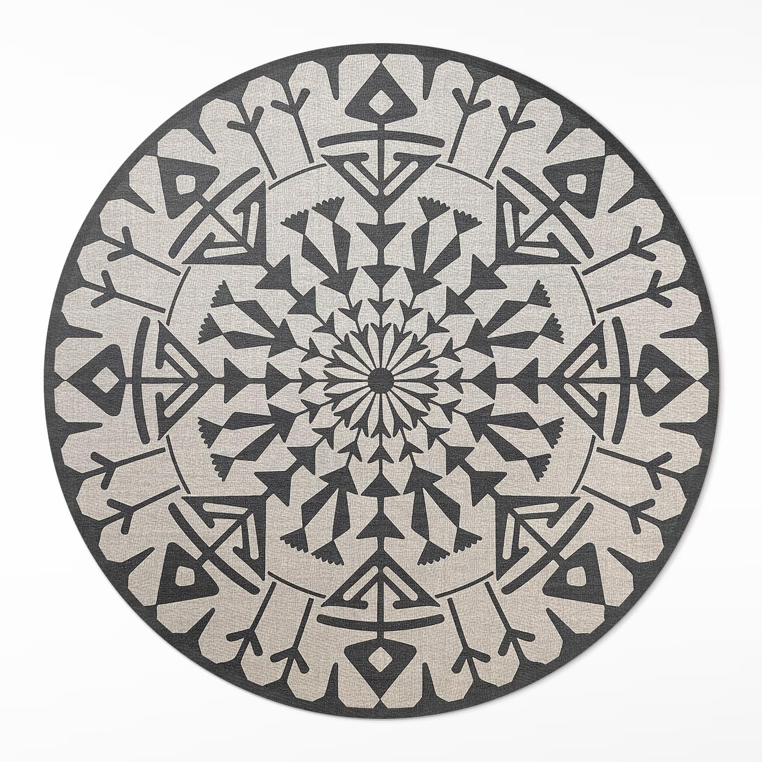 Tapis du sol vinyle rond ø70 cm en PVC entretien facile pour intérieur
