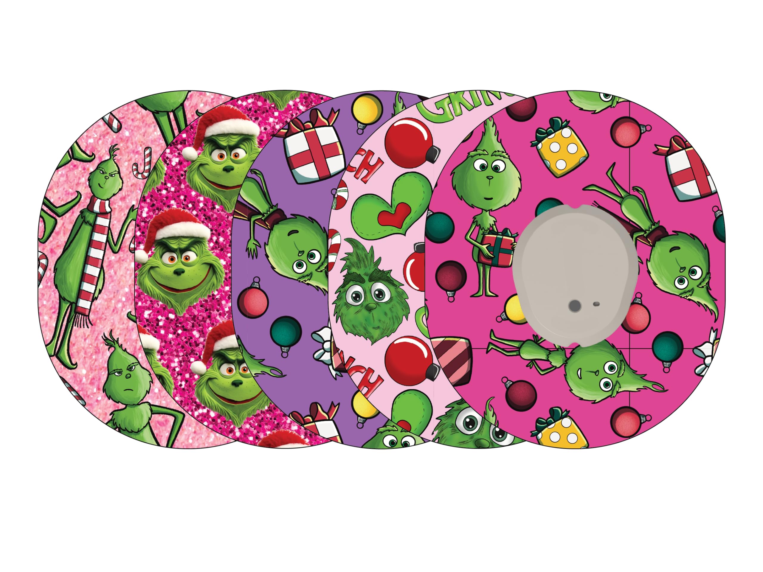 Glucomart Dexcom G7 Adhesive Patches No-Lift Woven Dexcom G7 Patches Christmas Dexcom Overpatches 5-Pack Waterproof Dexcom Patches Dexcom Tapes Dexcom G7 Accessories Overlay Patch CGM Patch CGM Tape