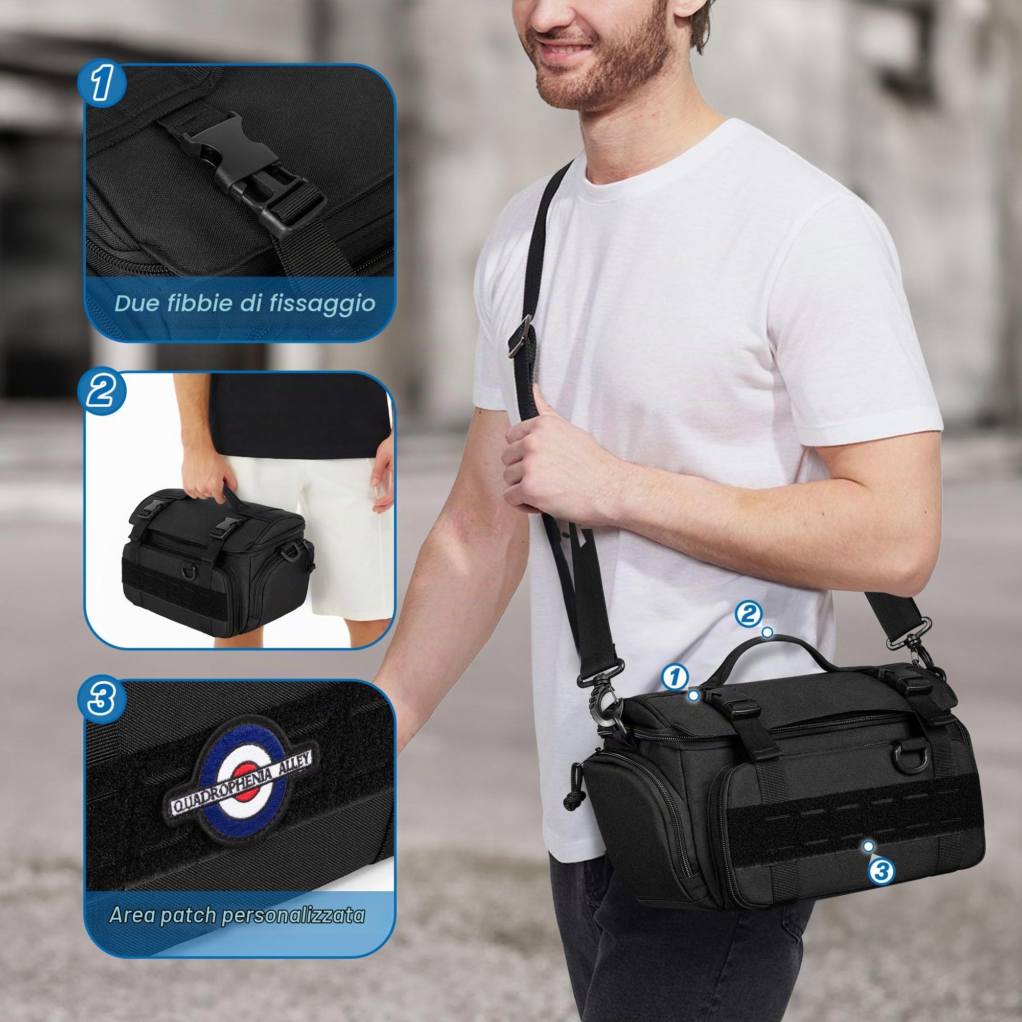 PGmoon Borsa da Trasporto Compatibile con Nintendo Switch/ASUS ROG Ally, Borsa Tattica con 18 Slot Compatibile con Switch Game Card e Switch Set Dock, Adattatore di Alimentazione, Controller