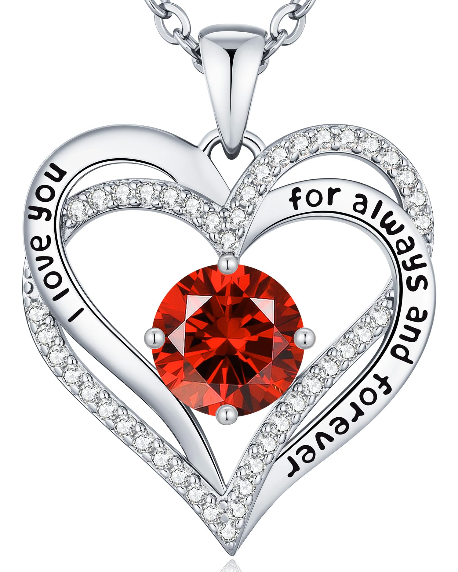 CDE Kette Damen Herz Anhänger Halskette für Frauen Schmuck Geburtstags Geschenk für Sie Freundin Weihnachten Valentinstag Muttertags Geschenk Hochzeit Jubiläum