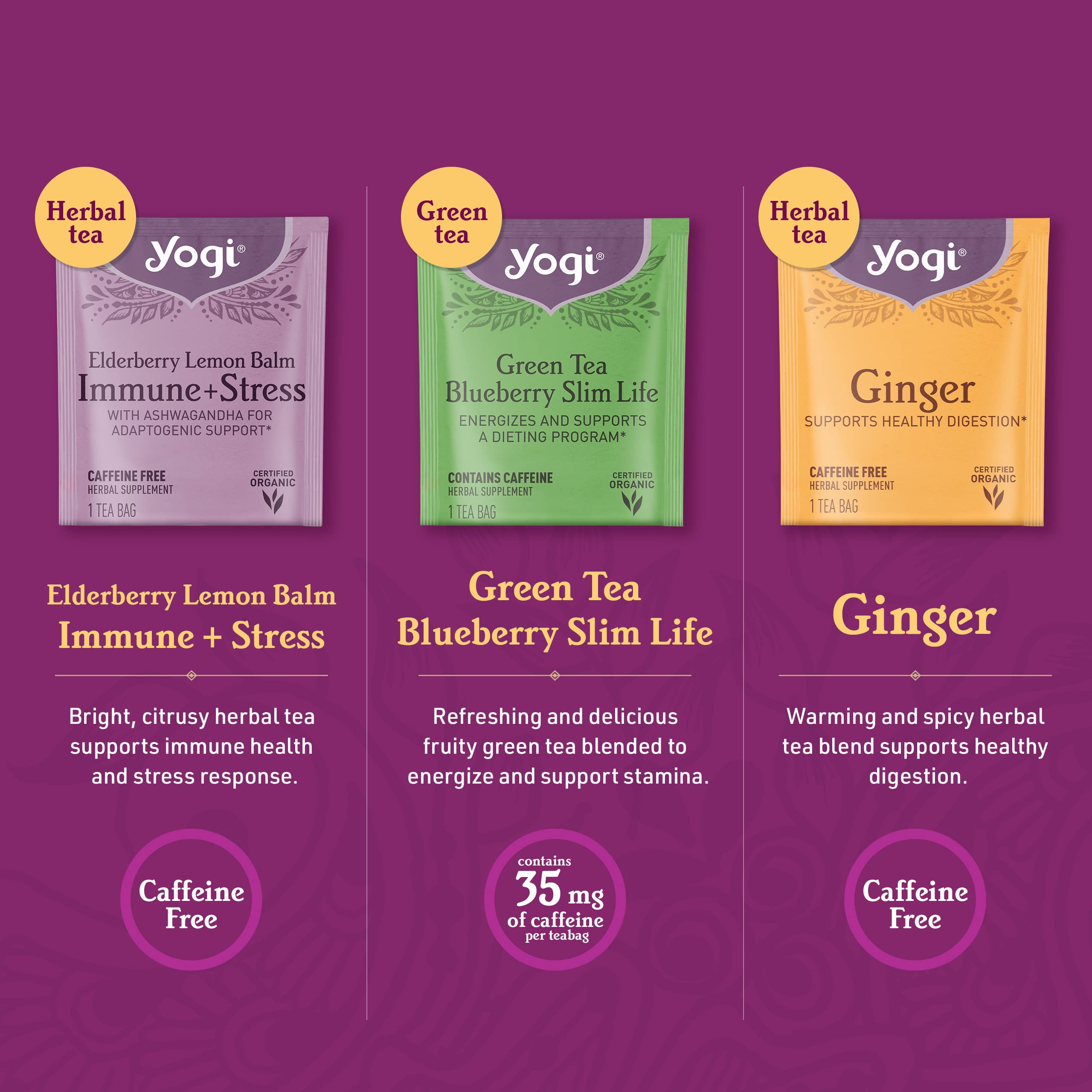 Favorites Yogi Tea Organic Sampler Gift Box Assorted