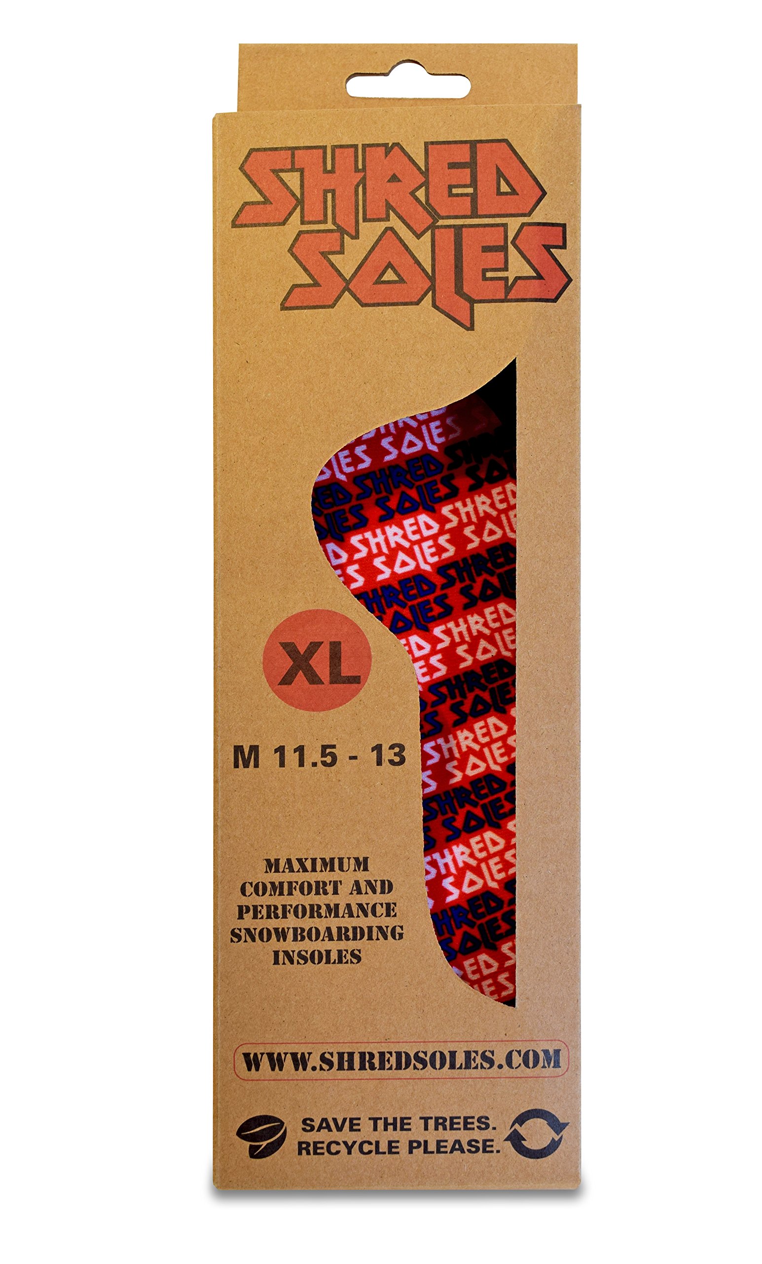 Shred Soles Performance Snowboard Boot Insoles ski boots Mens 10-11 Womens 11-12 Amazon.com: Shred Soles Snowboard Boot Insoles Maximum  main image 2