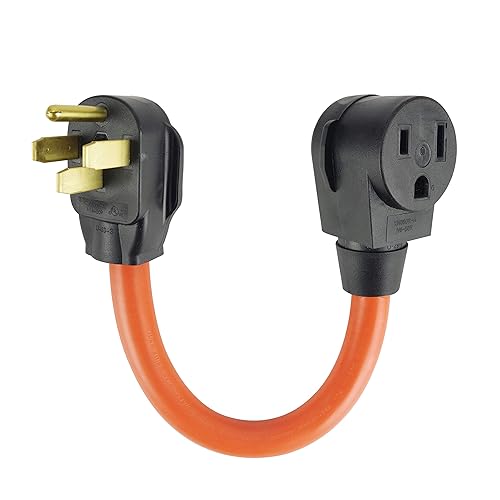 Cable adaptador de soldador NEMA 14-50P a 6-50R, resistente 50Amp 250V SJTW 6AWG* 3C generador o convertidor RV, el cable certificación UL, naranja