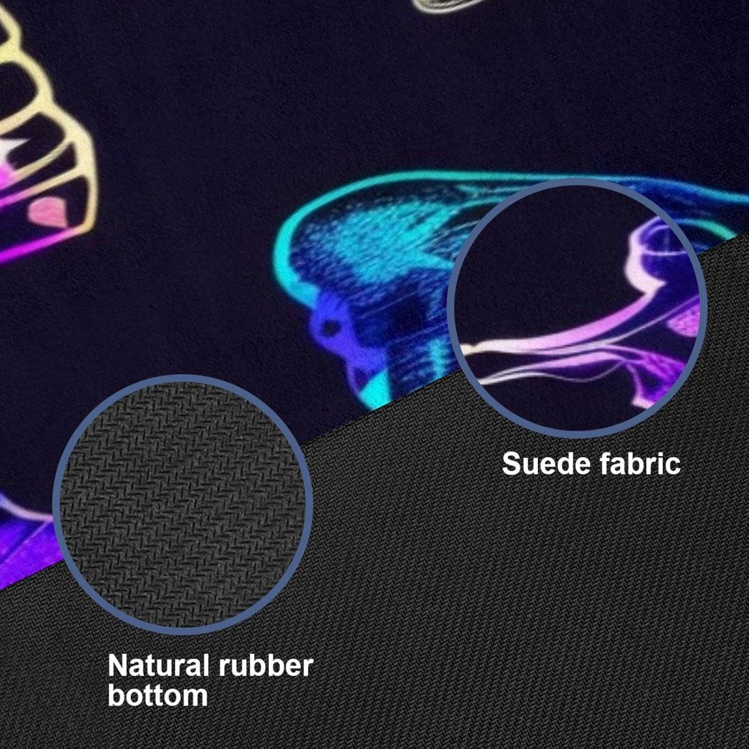 Yoga Towel, Neon Butterfly Color Pattern Non Slip Sweat Absorbent Hot Yoga Mat Towel for Hot Yoga, Pilates and Fitness - 72.8" x 26.8"