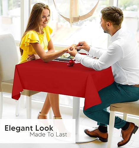 Miniatura 4 de Utopia Kitchen - Paquete de 2 manteles rectangulares lavables a máquina, tela de poliéster, para comedor, fiestas de bufé, pícnic, eventos, bodas y