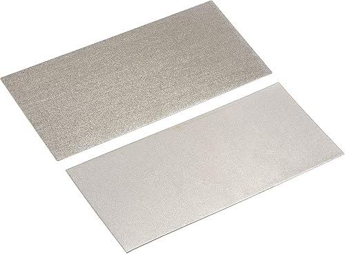 uxcell Piedra de afilar de diamante para afilar, 6.693 in x 2.953 in, grano 150, afilador de grano 240, placa de molienda, juego de herramientas