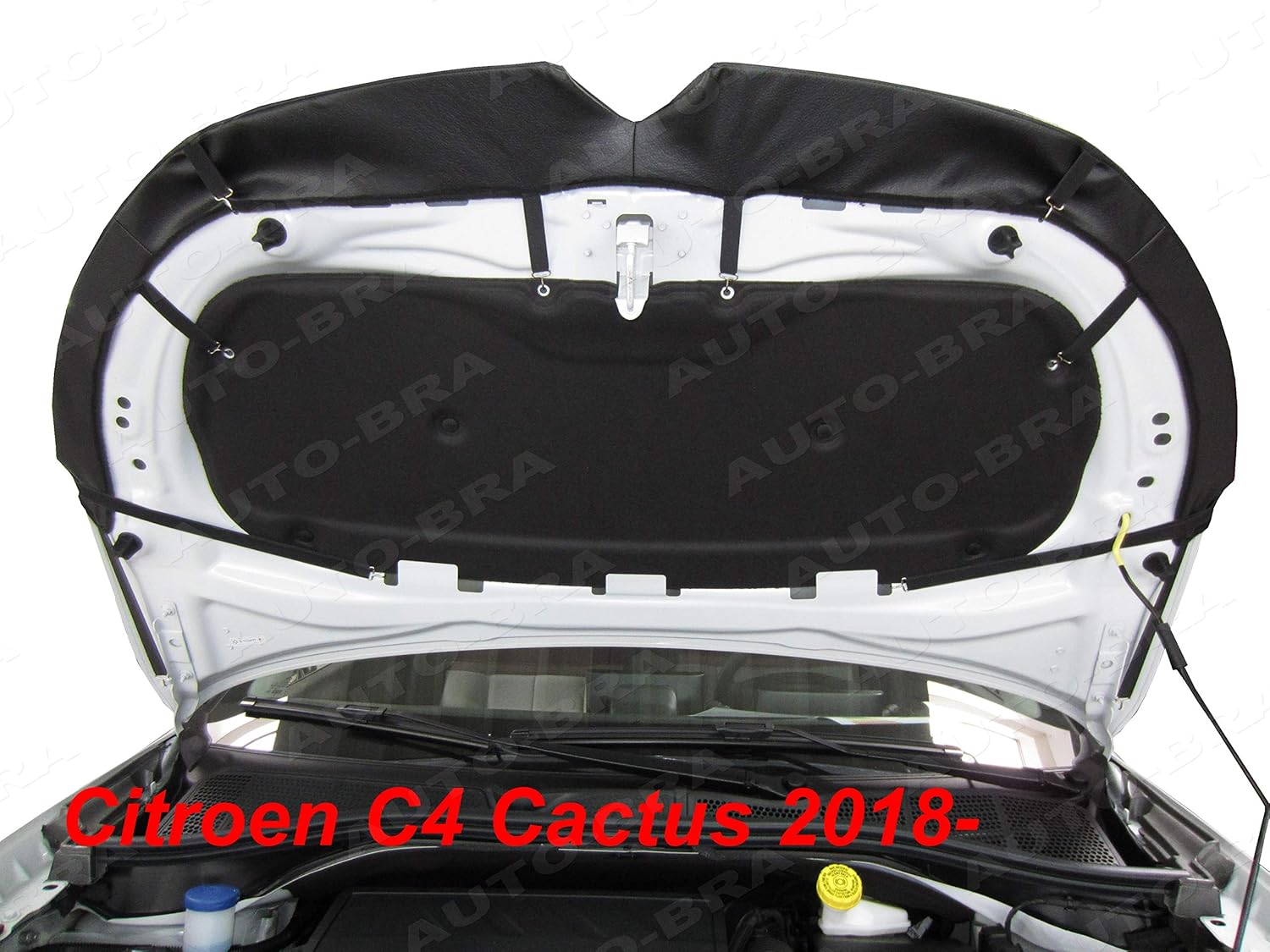 AB3-00395 Carbon Fibre Look Hood Bra Front End Nose Mask Compatible with Citroen C4 Cactus 2 Generation Since 2018 Bonnet Bra