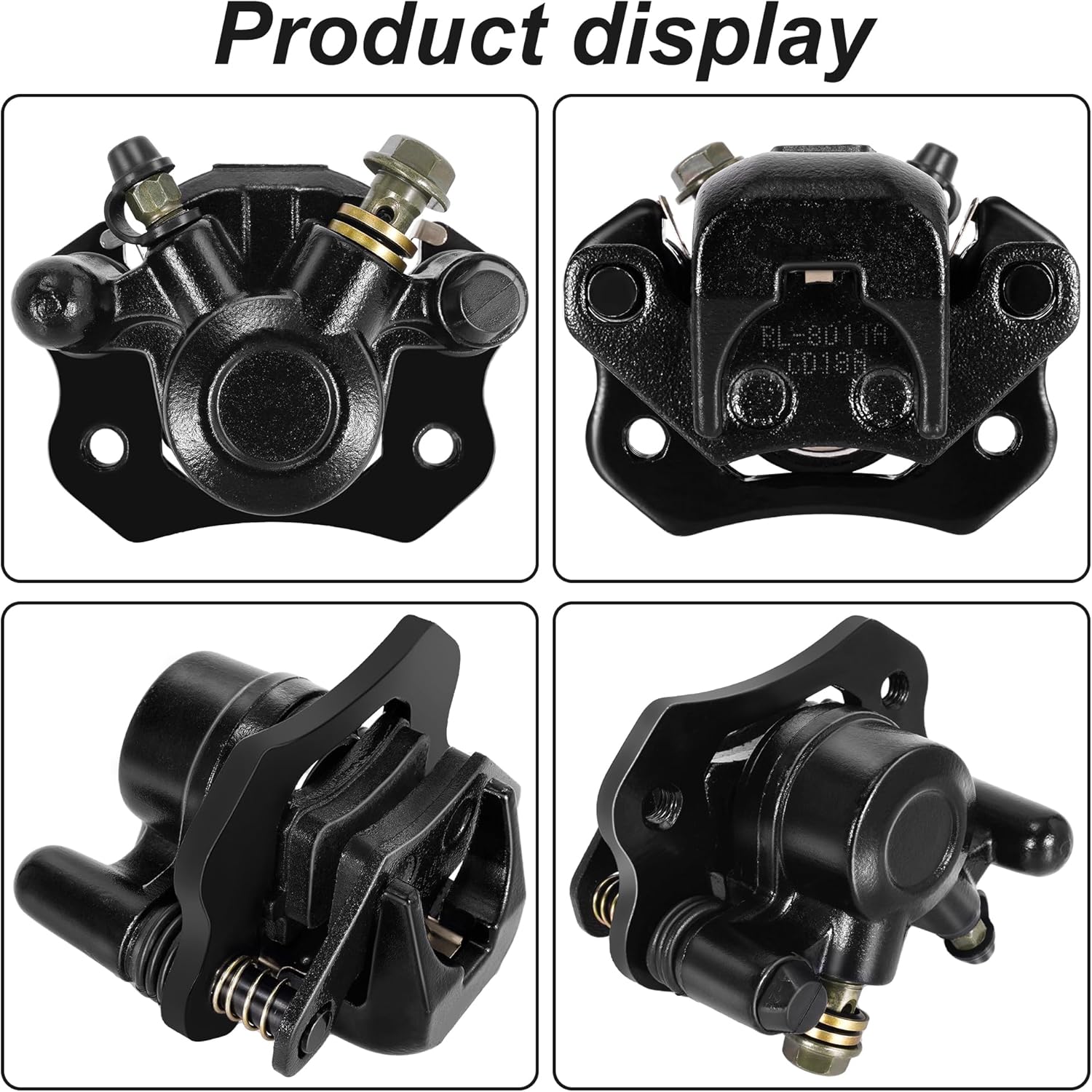 RUTU Rear Brake Caliper for Chinese ATV Quad Go Kart Brake Caliper Compatible with 110cc 125cc 150cc 200cc 250cc 196cc 6.5HP kt196 Taotao Four Wheeler Coolster Kazuma