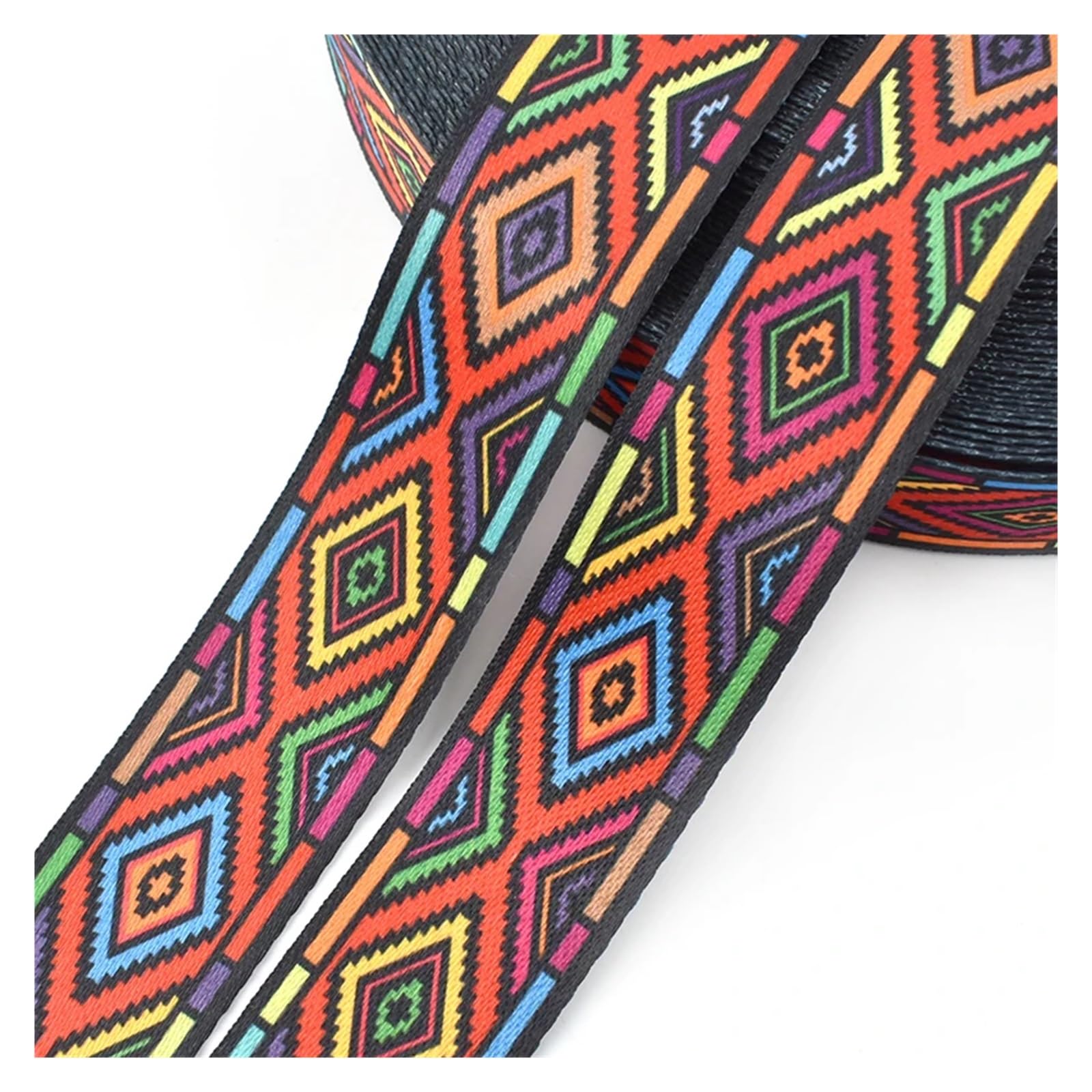 2Meters 38mm Ethnic Jacquard Ribbon Nylon Webbing for Bag Strap Belt Tape DIY Textile Clothing Decor Sewing Accessories(13)