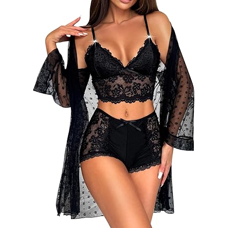 Women Sexy Lingerie Set: Enhance Your Evenings with Exquisite Lace and Flowing Mesh