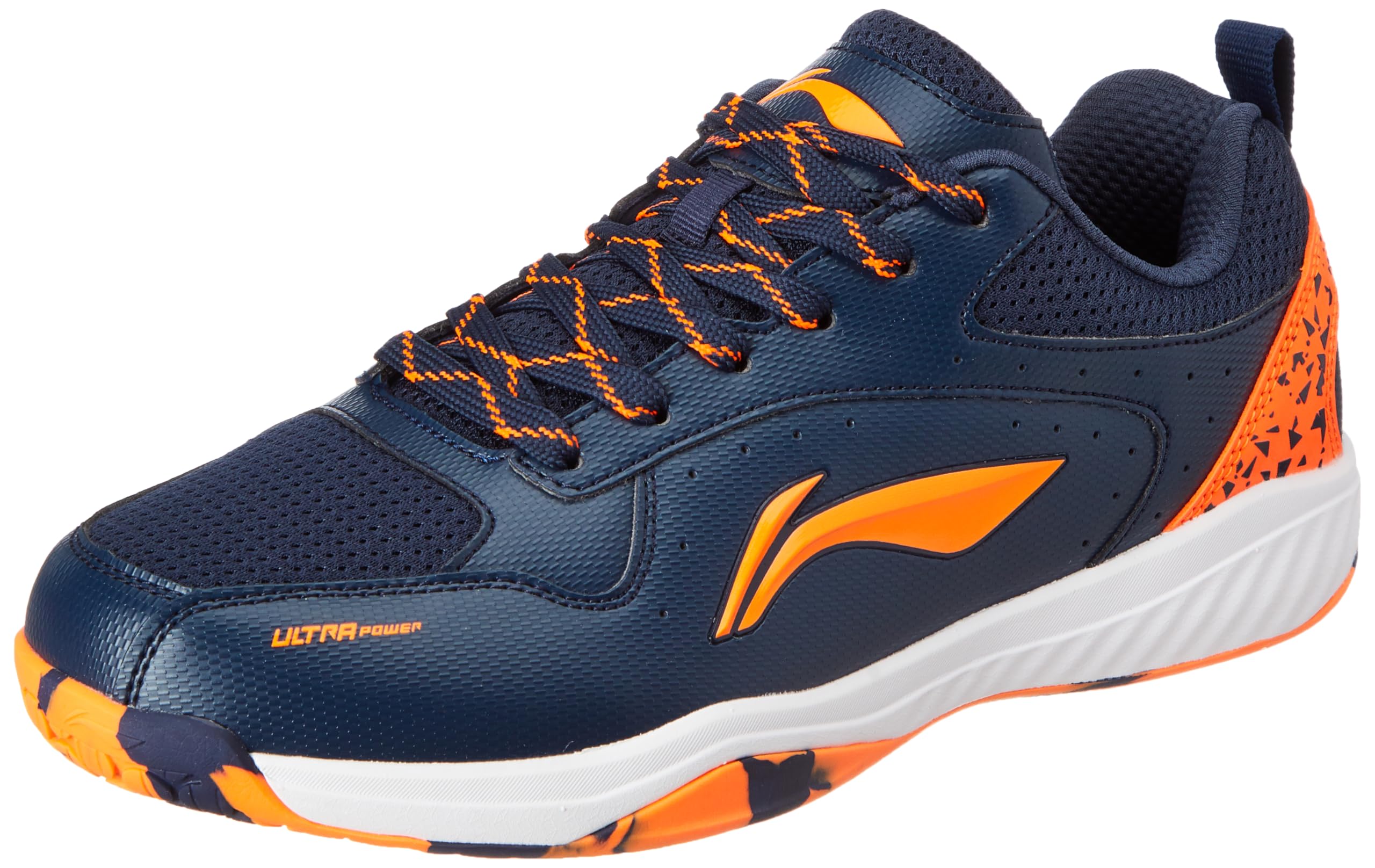 Li-Ning Ultra Power Non-Marking Badminton Shoe|Indoor Sports|Stability Heel, Prototypical Sole, Lightweight Shoe (Navy/Orange,UK 2) (B0CG36WBDB) Amazon Price History, Amazon Price Tracker