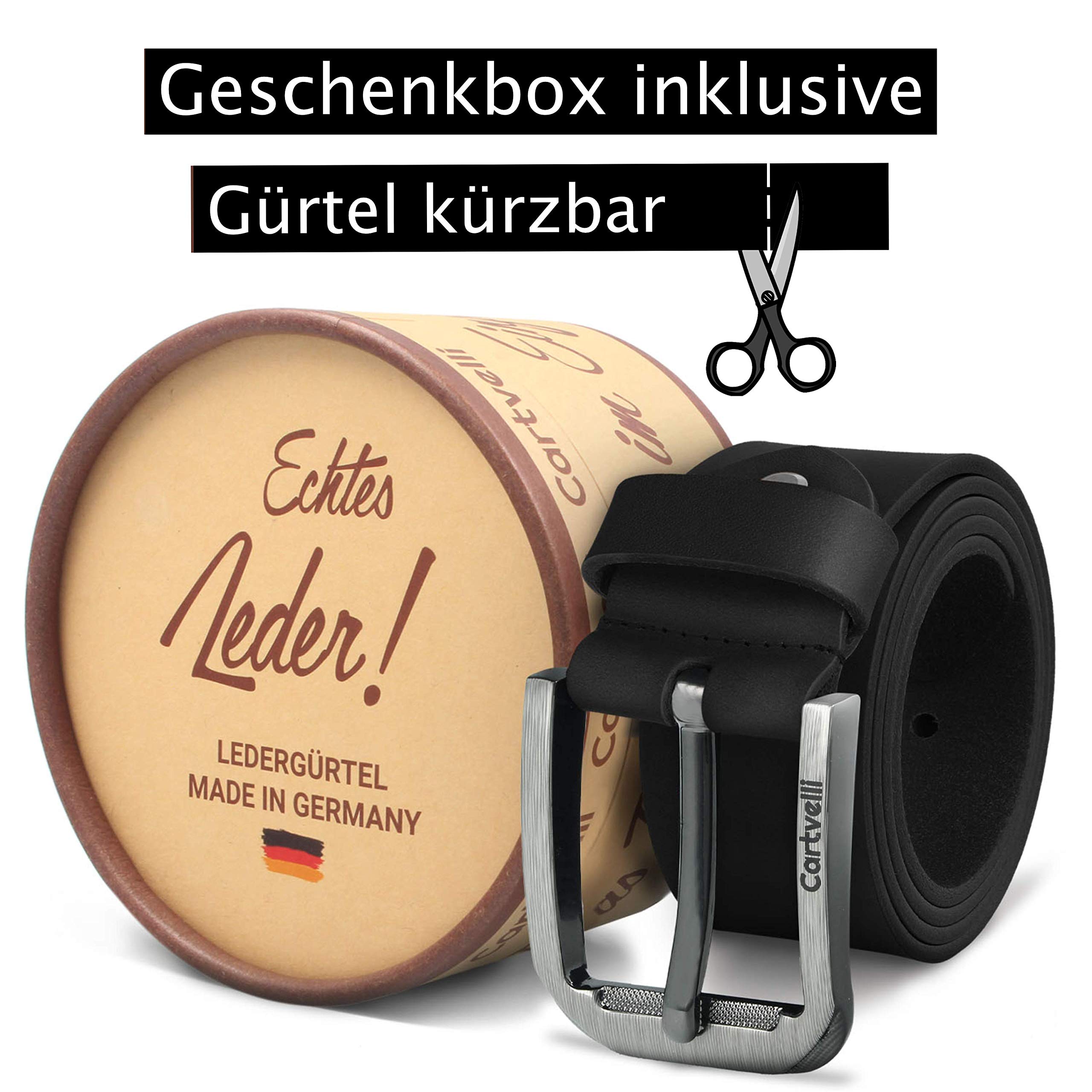 Premium Ledergürtel Herren Made in Germany mit Geschenkbox - Echtleder-Gürtel 40mm