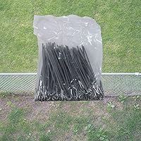 Vista 2 de America's Fence Store Bridas de alambre de aluminio de calibre 6.5 x 9 (200 piezas) lazos con gancho para vallas de eslabones de cadena, resistentes