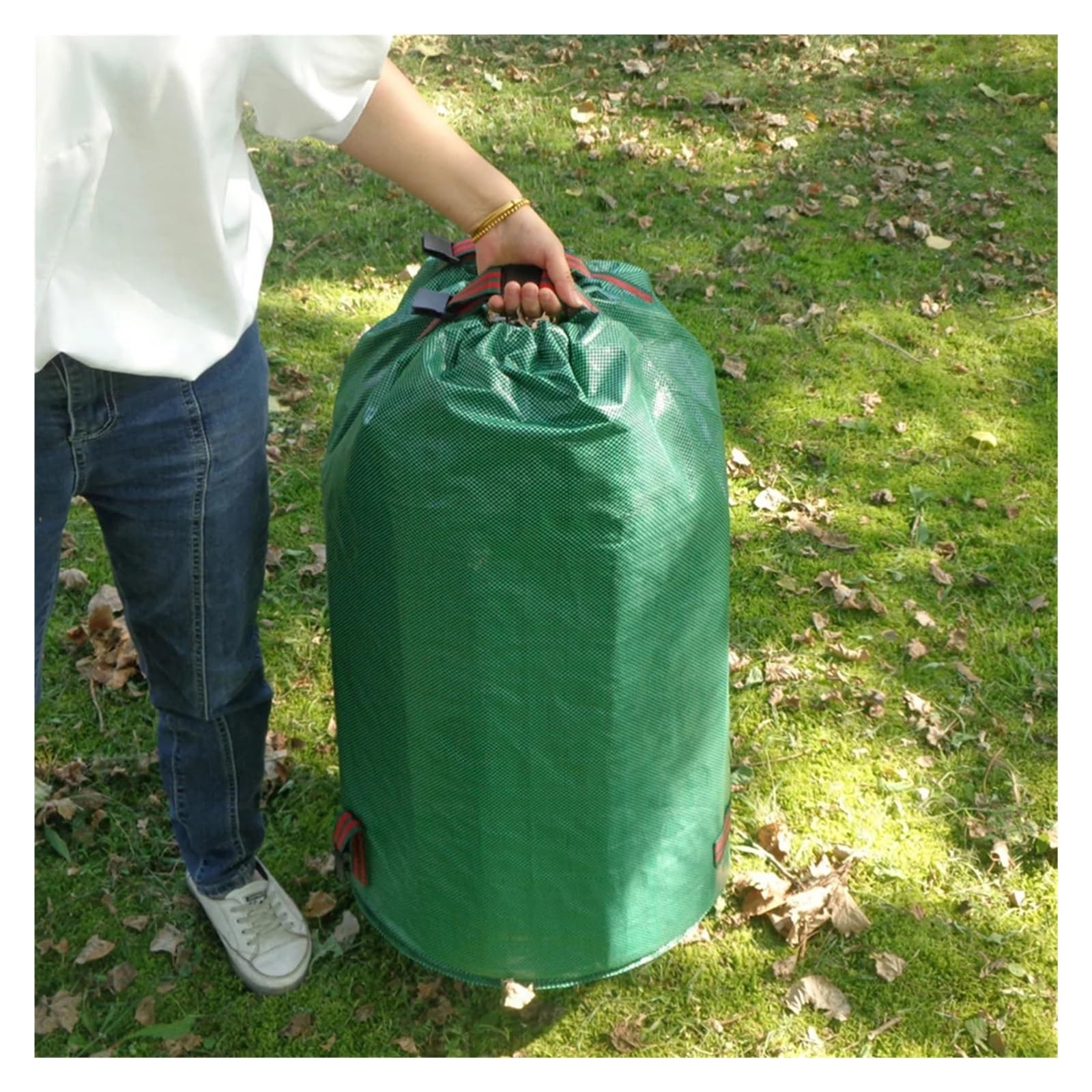 Bolsa de jardín 120-300L bolsas gran capacidad saco hojas reutilizable contenedor basura malas hierbas(272L)