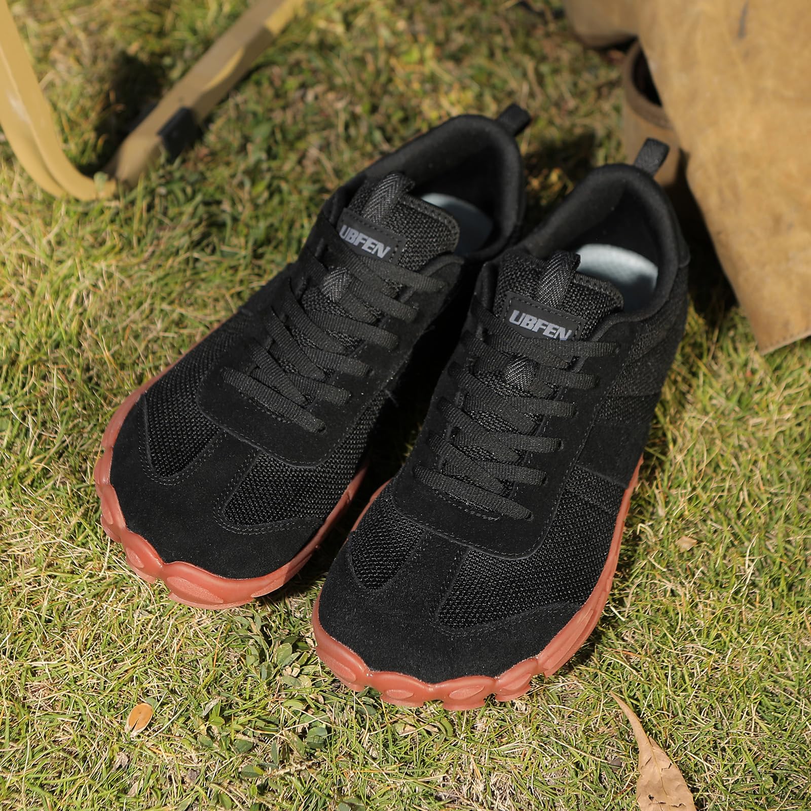 UBFEN Zapatillas Barefoot Hombre Mujer Minimalistas Zapatillas de Deporte Ligeras Comodidad para Trail Running Senderismo y Gym Negro 43 EU