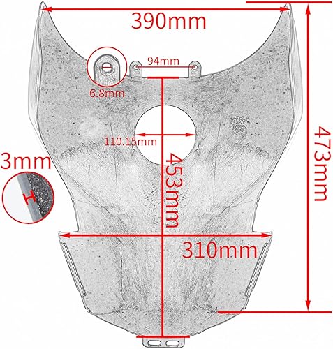 Miniatura 3 de Cubierta de carenado del tanque de combustible de la motocicleta para MT09 FZ09, cubierta de ABS compatible con Y.a.maha MT 09 FZ 09 MT-09 FZ-09