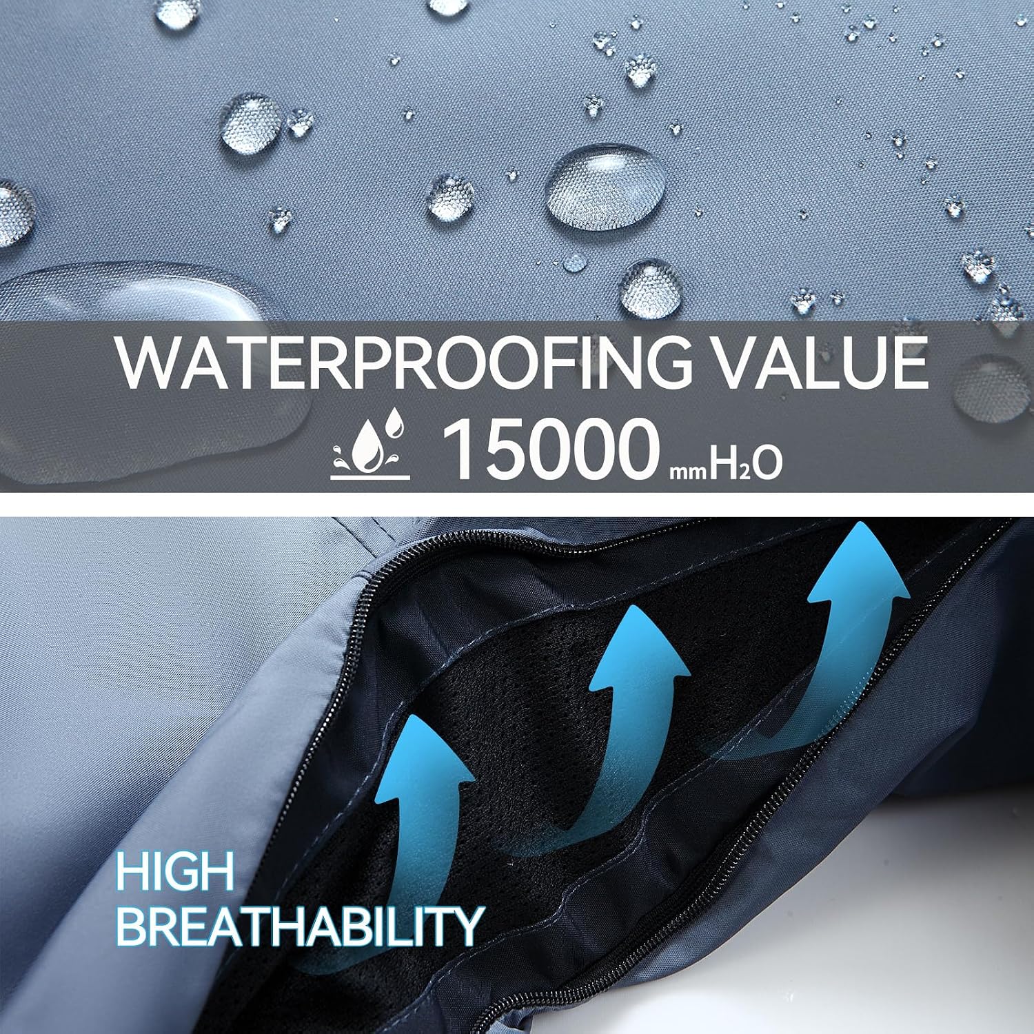 Womens Waterproof Ski Jacket and Pants Set, Windproof Ski Suit, Adult Baggy Hooded Raincoat Jacket for Hiking