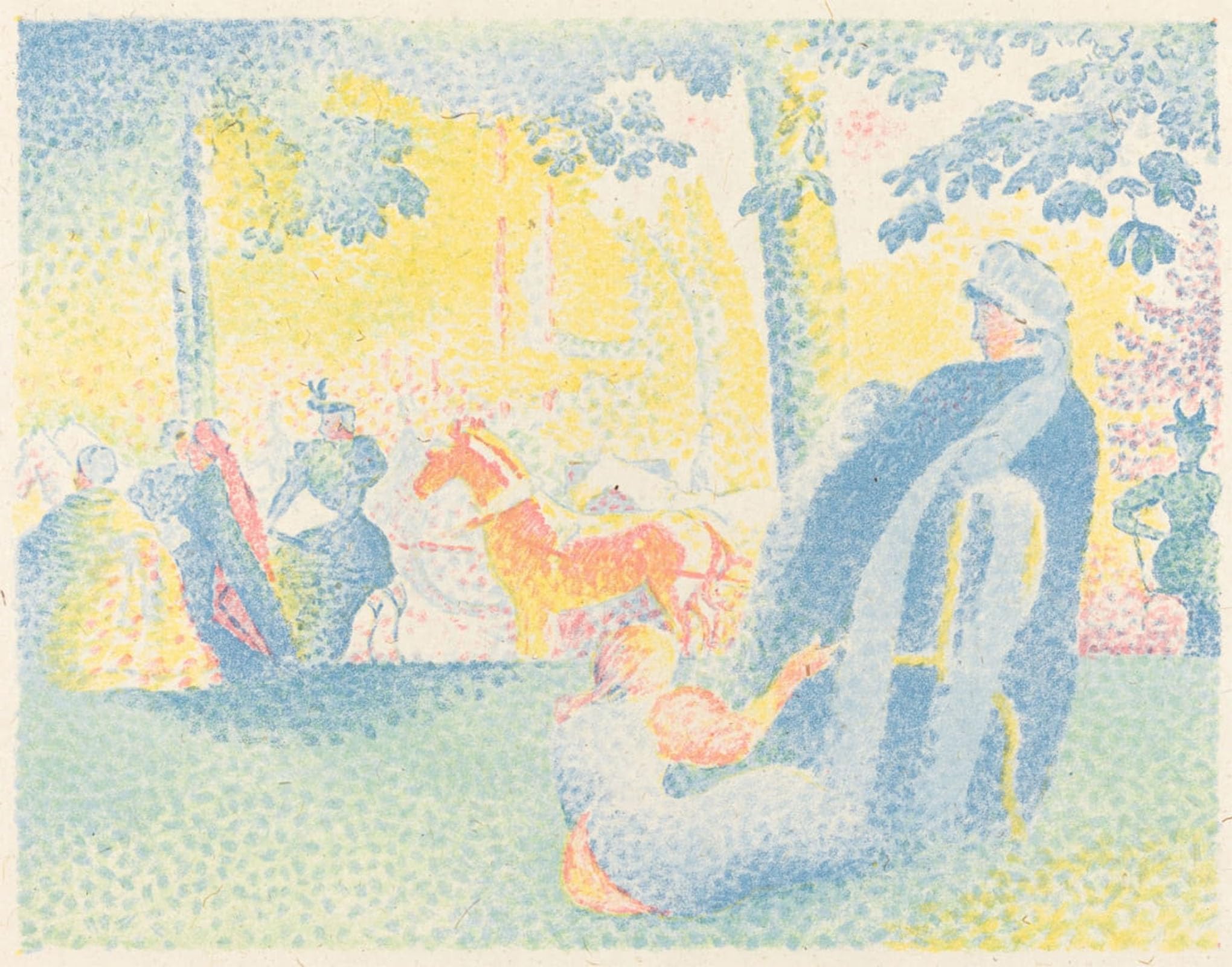 SERENDIPITP Abstract Painting Mural Print Picture Wall Decor Painting Canvas Painting Picture Print by Henri Edmond Cross Vintage Wall Artwork for Home Decor 60x90cm