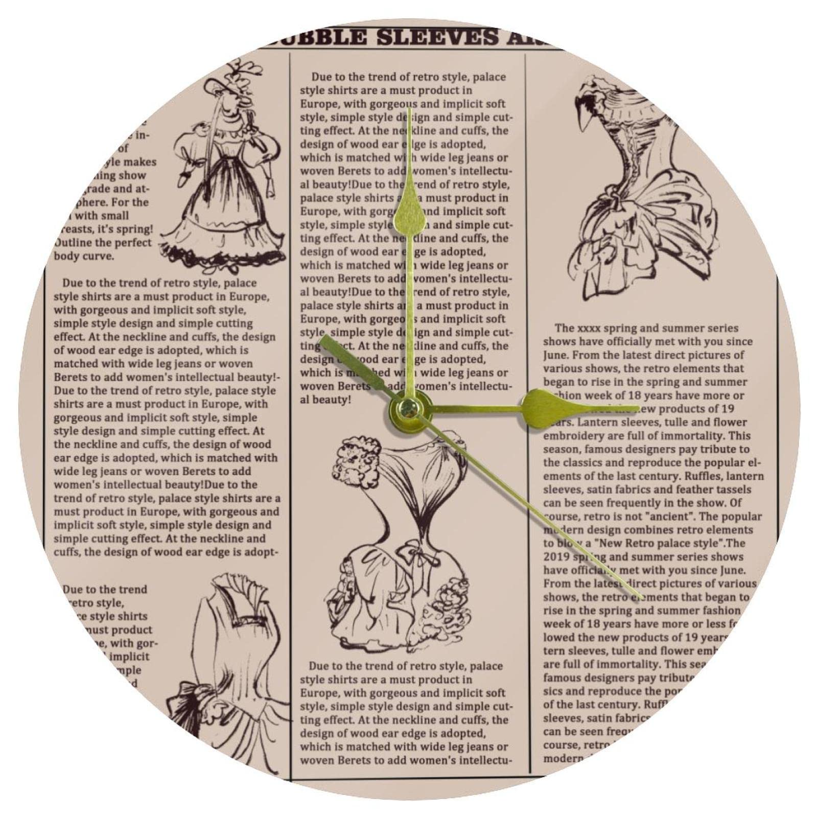 Horloge murale pour bureau et école ronde en acrylique silencieuse 25cm
