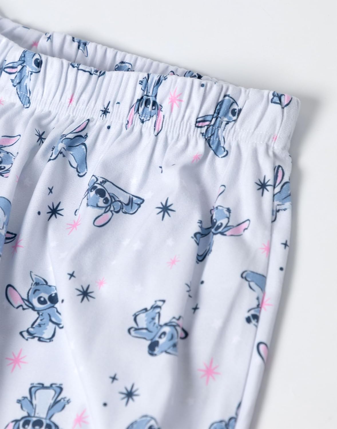 Disney Lilo & Stitch Velour Fleece Women’s Pink Long Sleeve Pyjama Set | Cartoon Character Print Sleepwear Bedtime Loungewear - Image 7