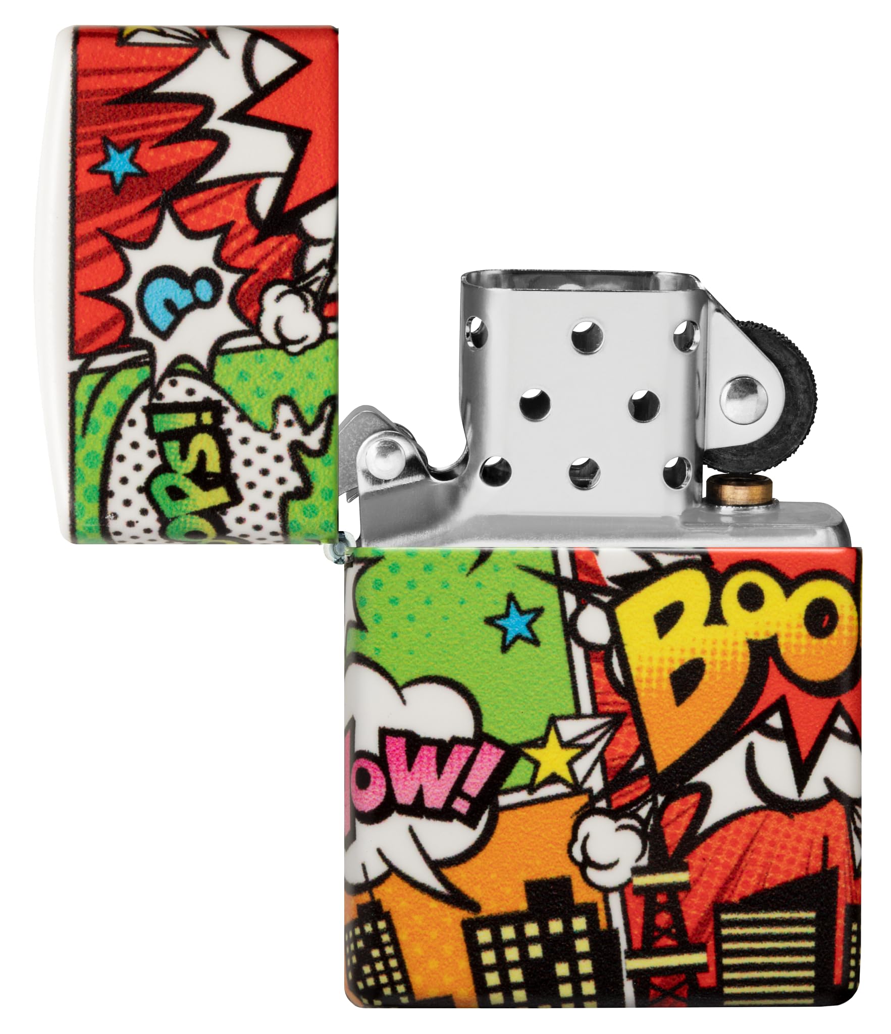 Zippo Sturmfeuerzeug - Pop Art City, 540°, Color Image - Nachfüllbar - Wiederverwendbar - Windfestes Design - Geschenkbox - Made in USA