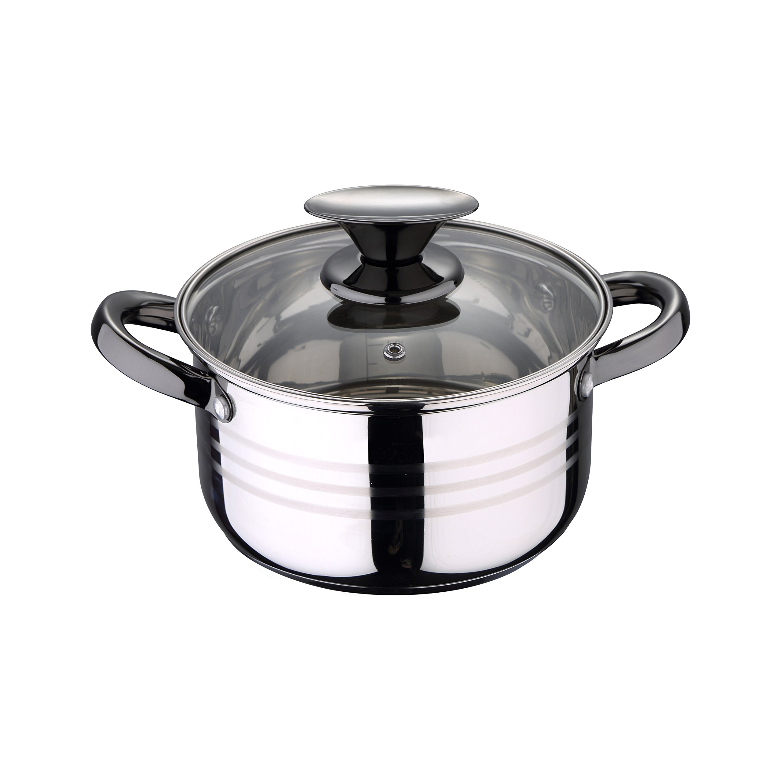 SAN IGNACIO Batteria 8 PCS Sip + Set 3 SARTENES 16/20/24 Cucina, Acciaio Inossidabile, Cromato, Unica