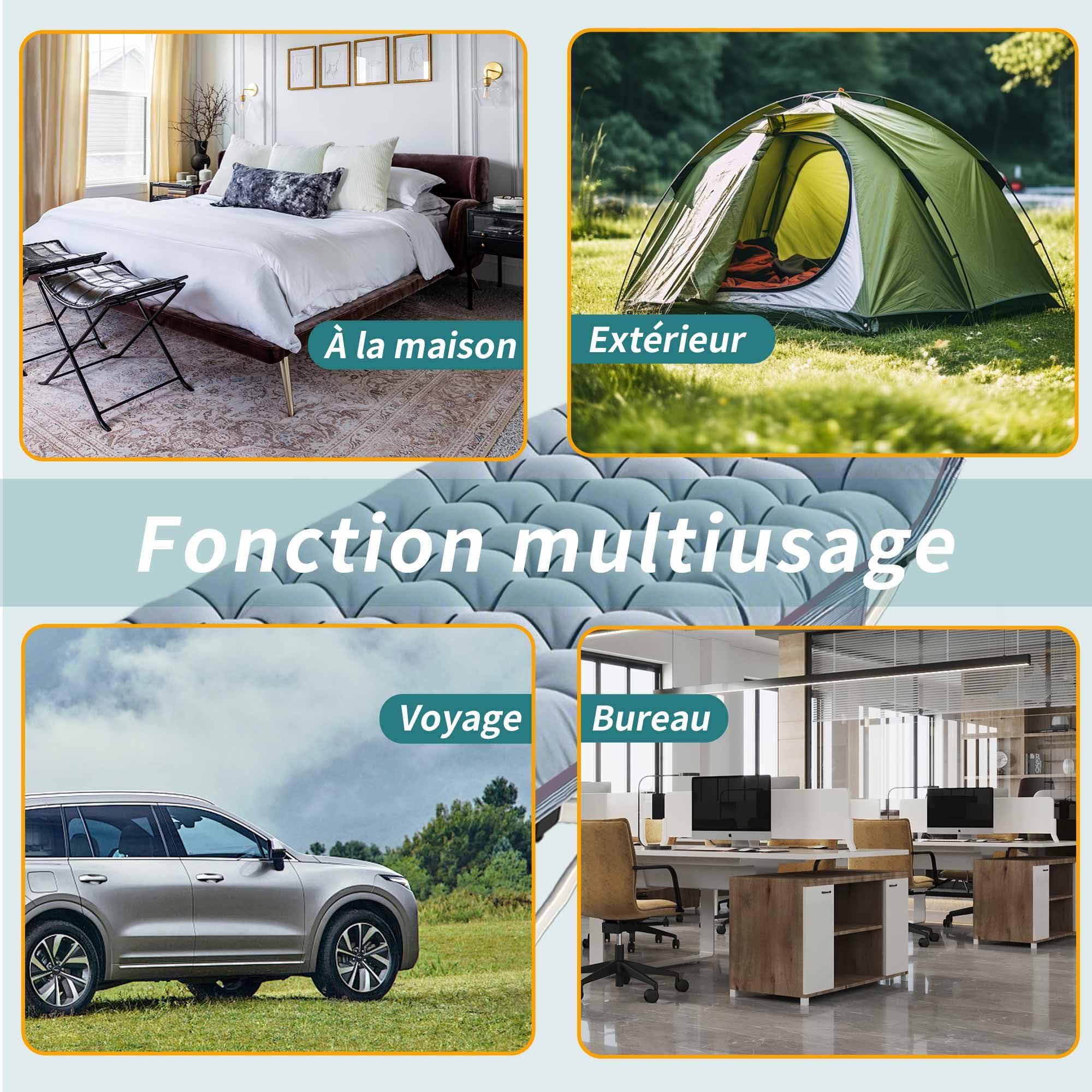 Lit de Camping surdimensionné XXL 81,3 cm de Large avec Matelas Confortable pour Adultes – Lit de Camping Extra Large pour Dormir, Pliable Robuste avec Sac de Transport pour la