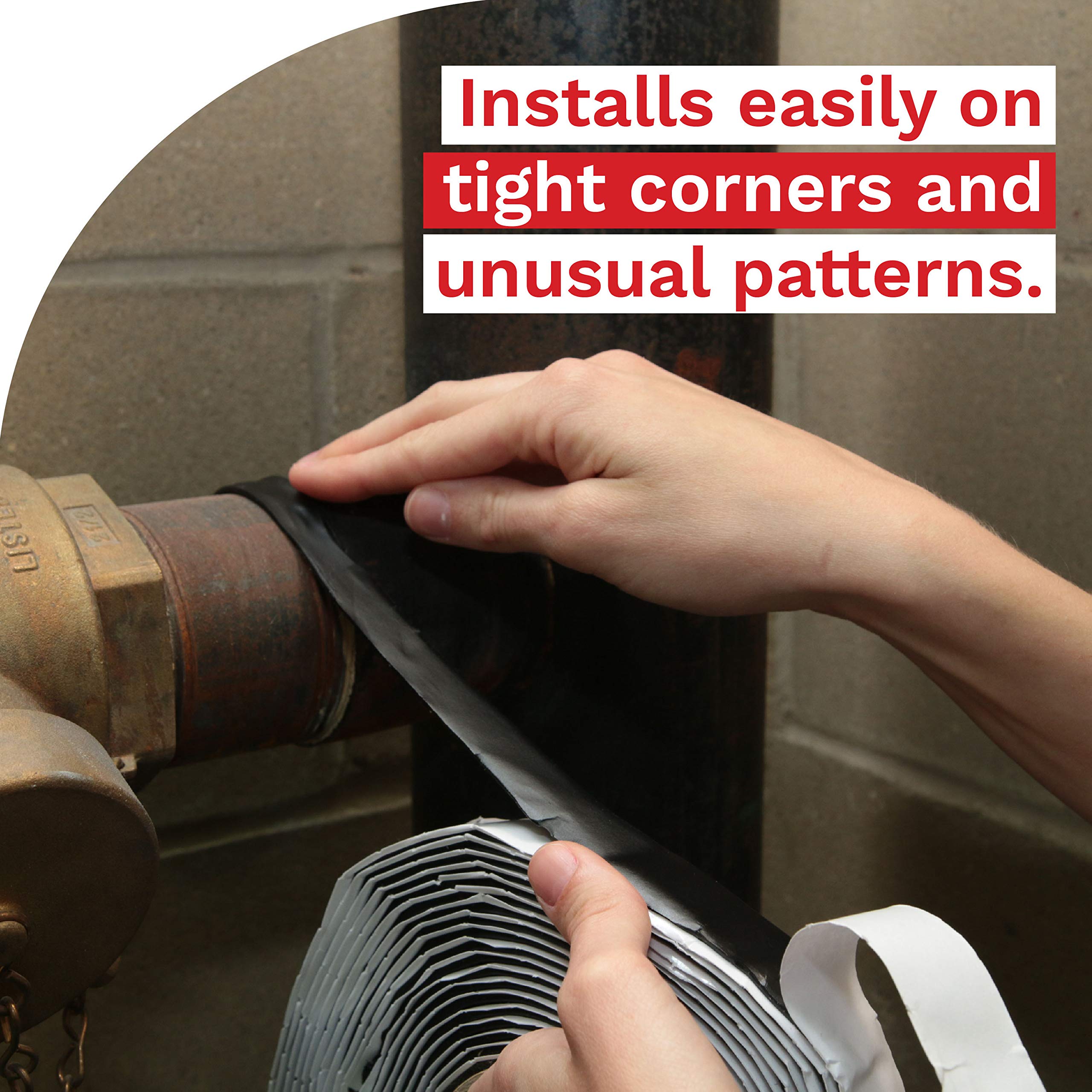 Buy XFasten Black Butyl Seal Tape, 3/4 Inch x 45 Feet, 1/8 Inch Thick, Leak Proof Putty Tape for