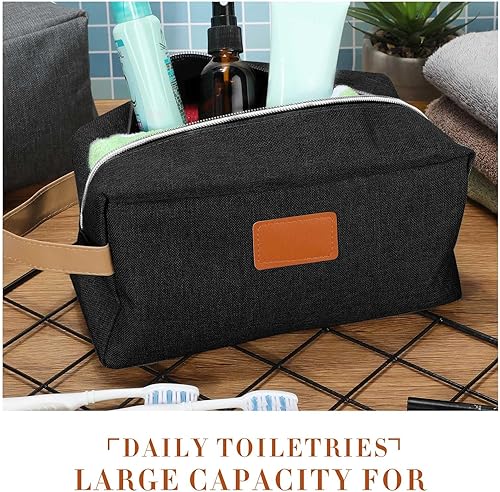 Miniatura 4 de Paterr Neceser de 8 piezas para hombre, bolsa de aseo colgante de viaje, bolsa de afeitado resistente al agua, bolsas de almacenamiento portátiles,