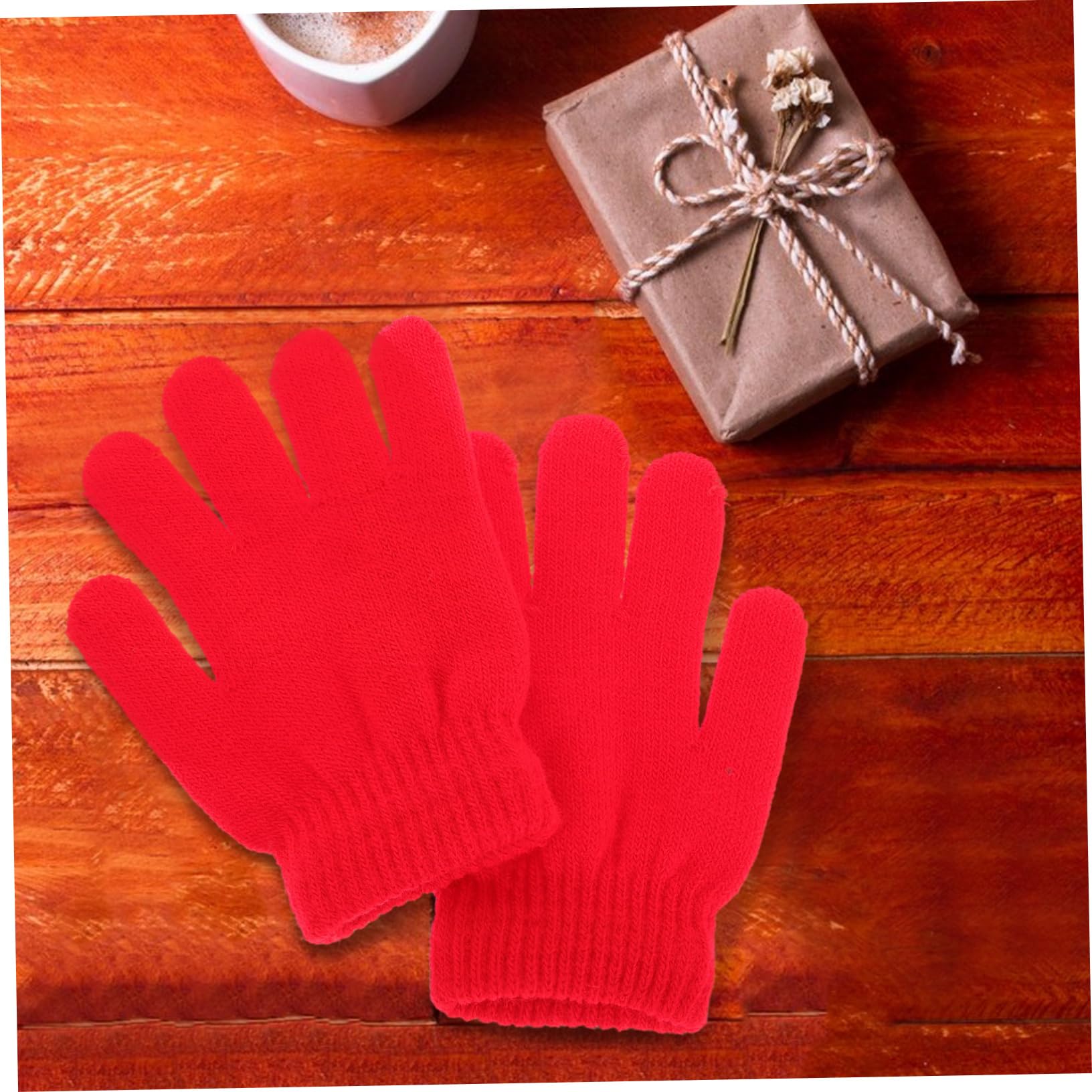 LIFKOME Guantes De Invierno Guantes De Punto Mitones Para Niños Guantes Calientes Para Niños 8- Guantes De Niños Lana Paquete Múltiple De Guantes Para Niños Guantes Niños Black