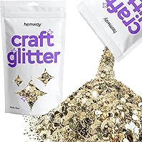 Vista 49 de Hemway Craft Glitter - Escamas de lentejuelas metálicas de varios tamaños para manualidades de resina y epoxi, suministros para vasos, tarjetas
