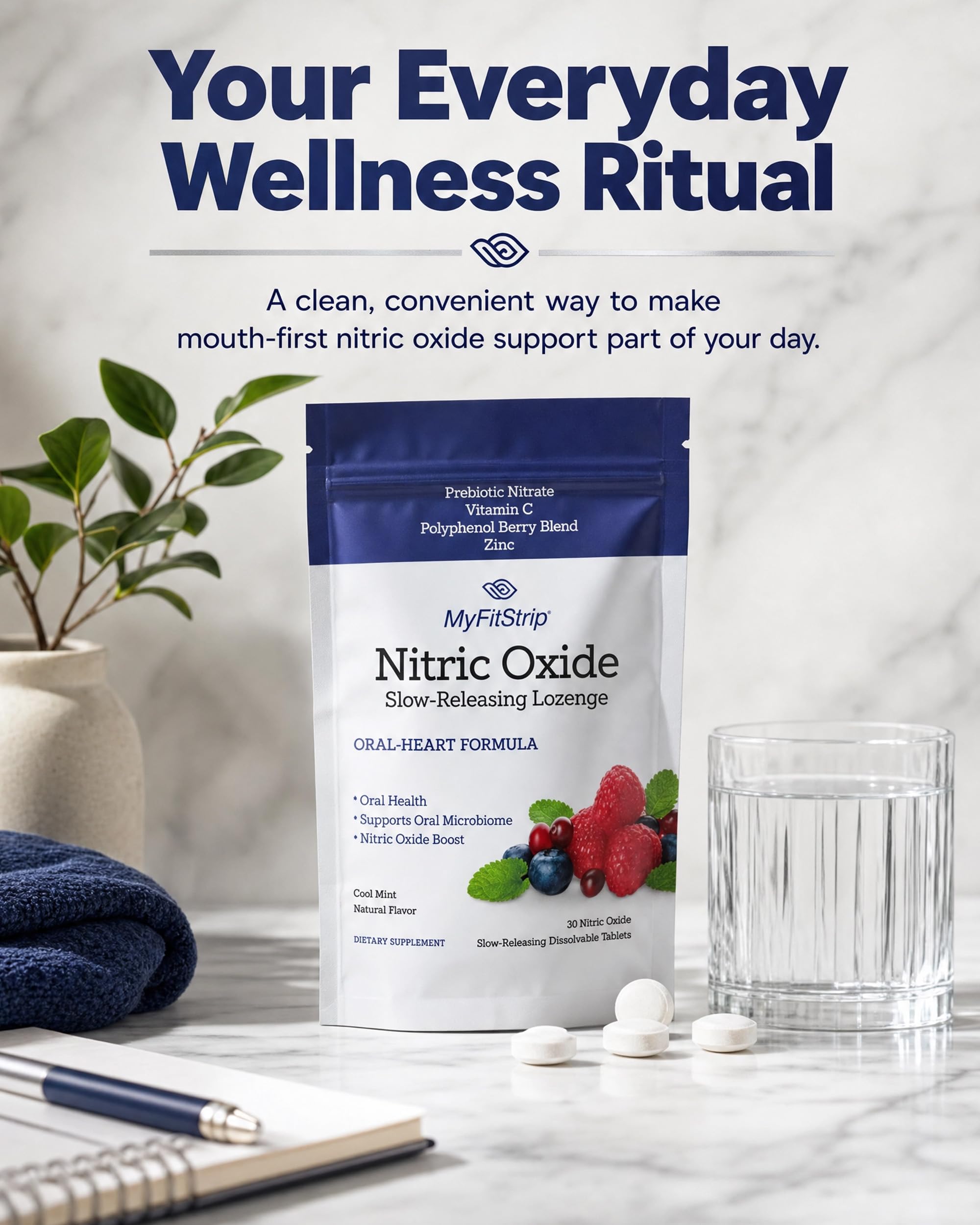 Nitric Oxide Lozenges - Oral Health & Cardiovascular Support - 30 Cool Mint — Amazon image 9